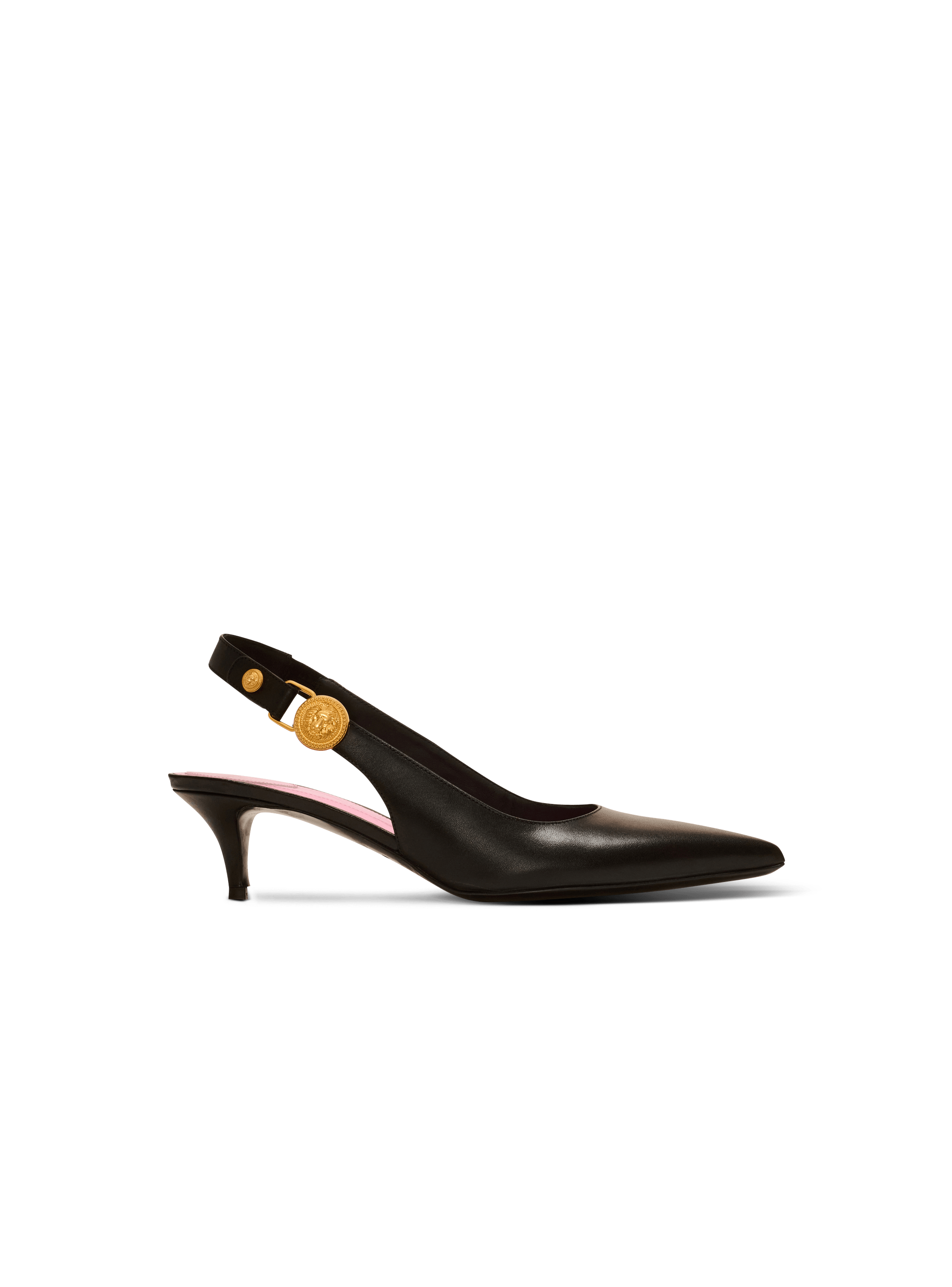 ZARA キトンヒールファブリックスリングバックシューズ