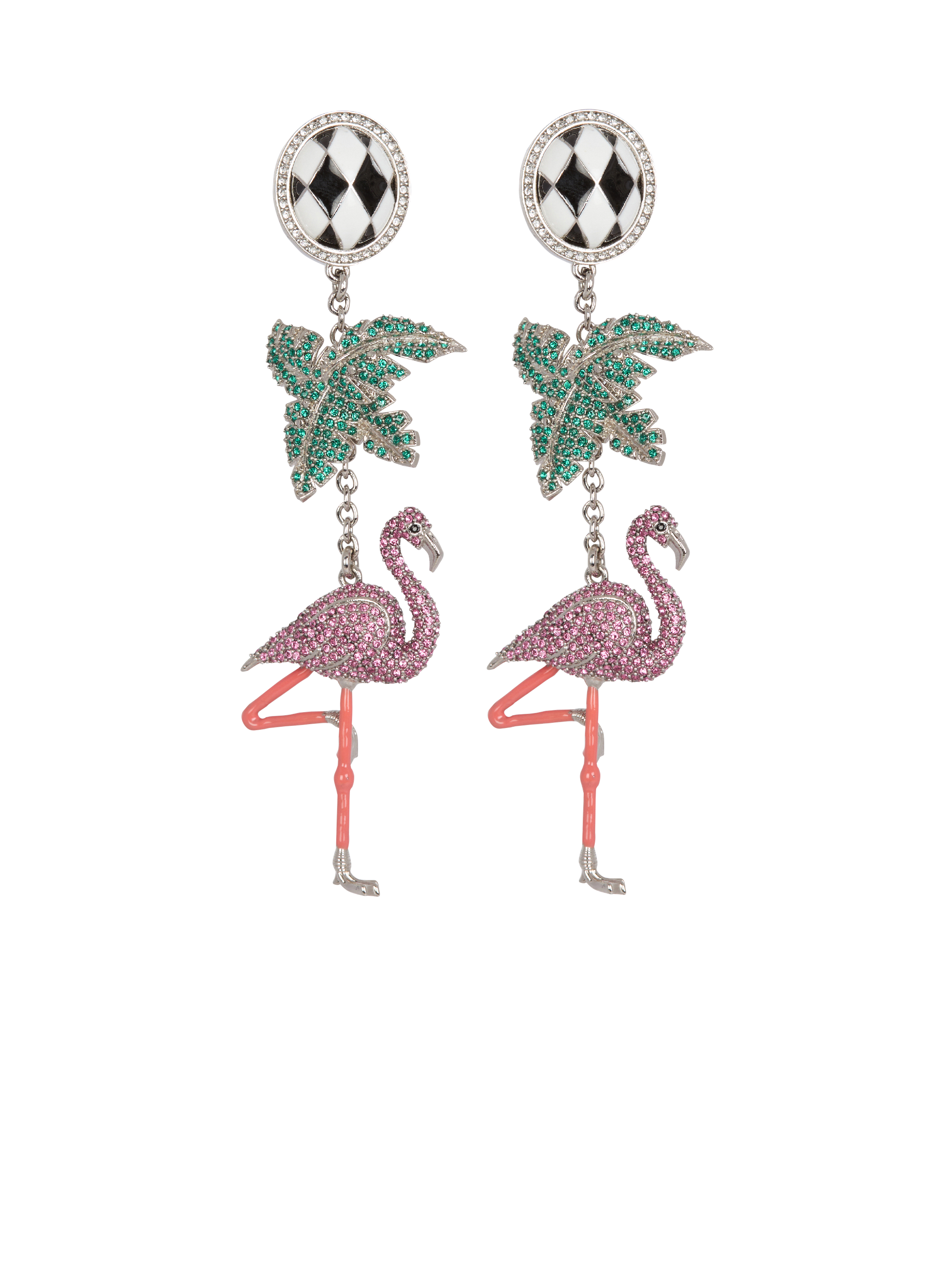 Flamingo pendant earrings