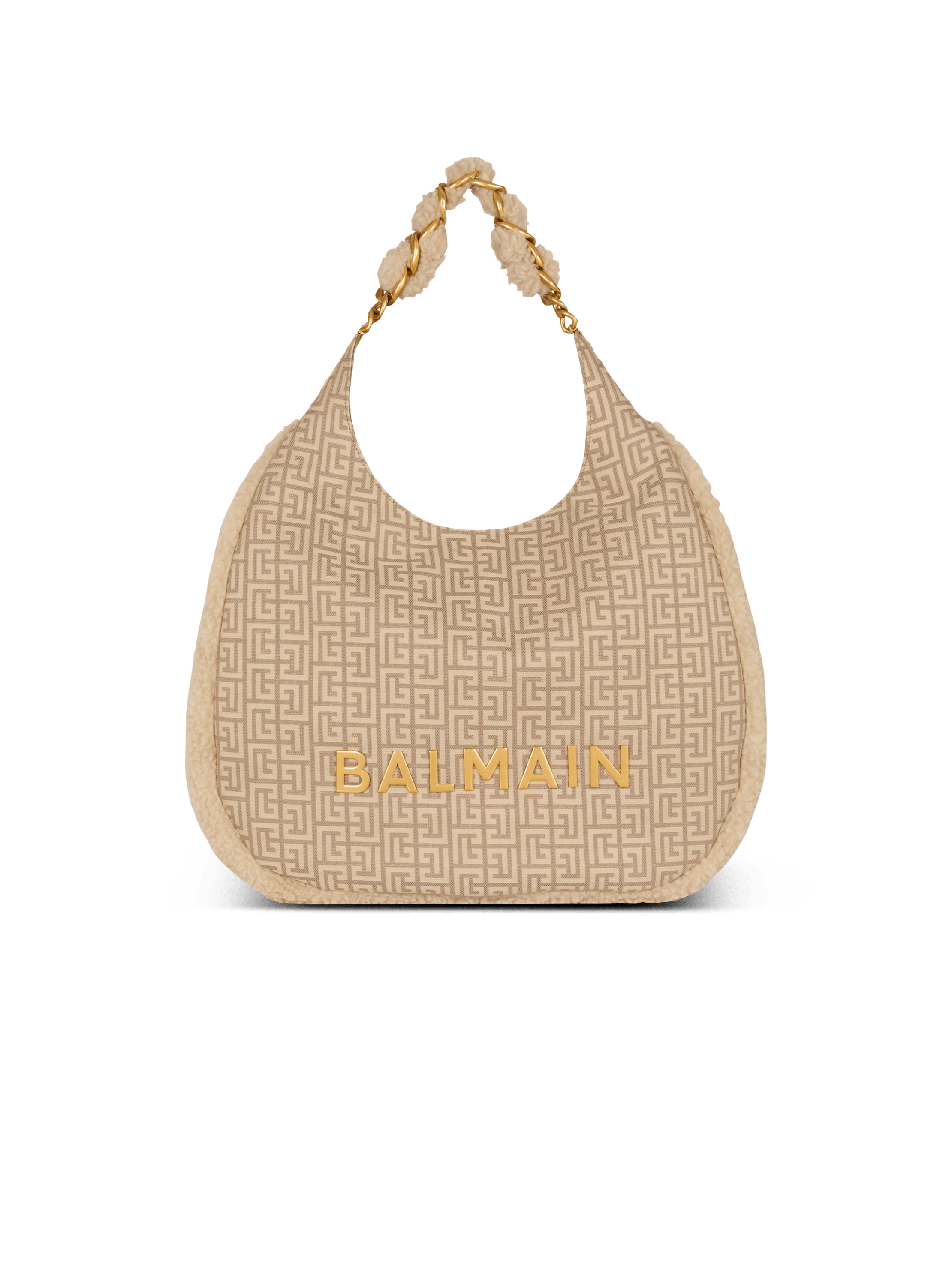 Large 1945 Soft Hobo bag in nylon with a PB Labyrinth monogram