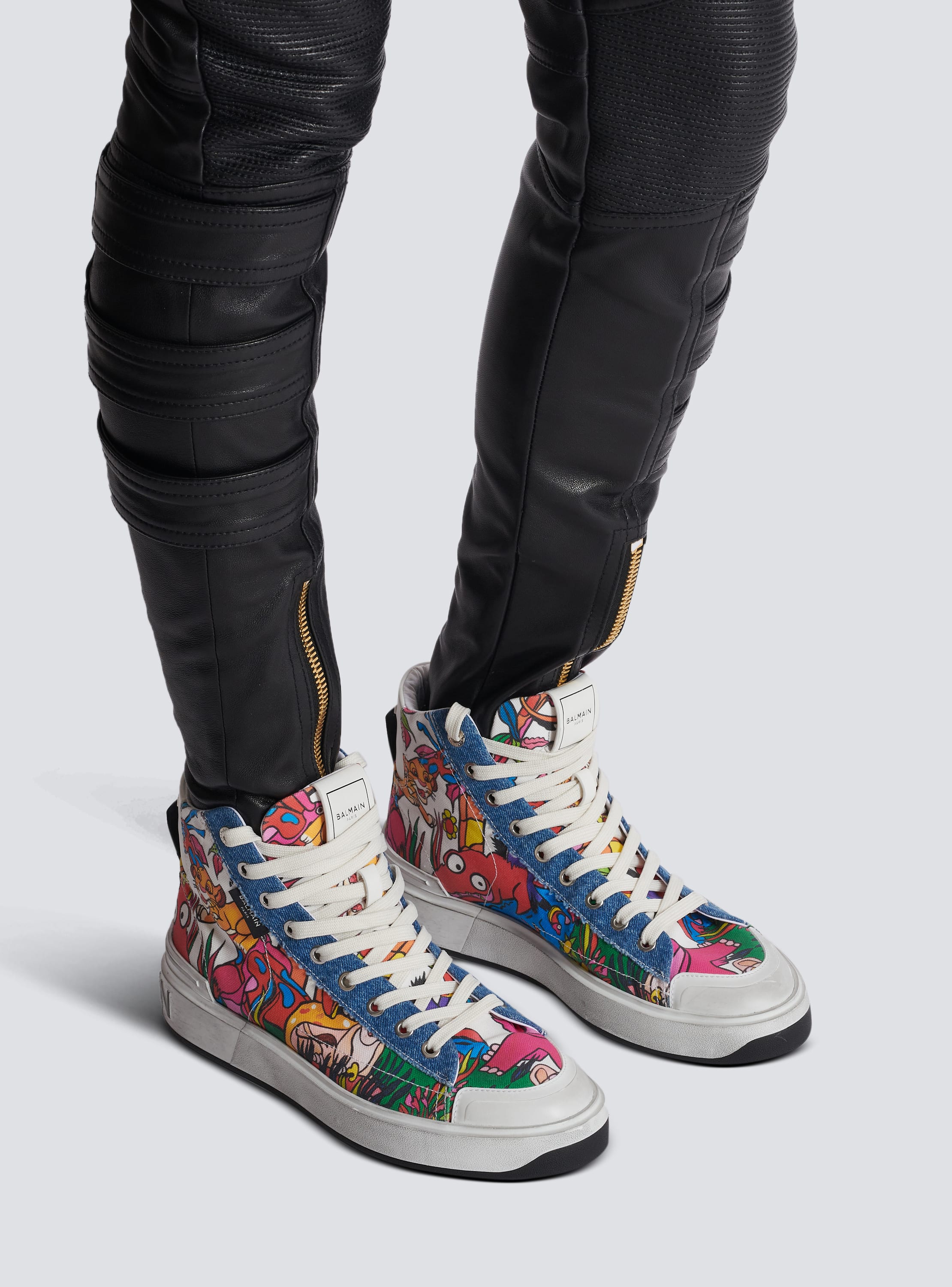 Disney x Balmain: The Lion King - B-Court High Top trainers with Enfant  Précoce print