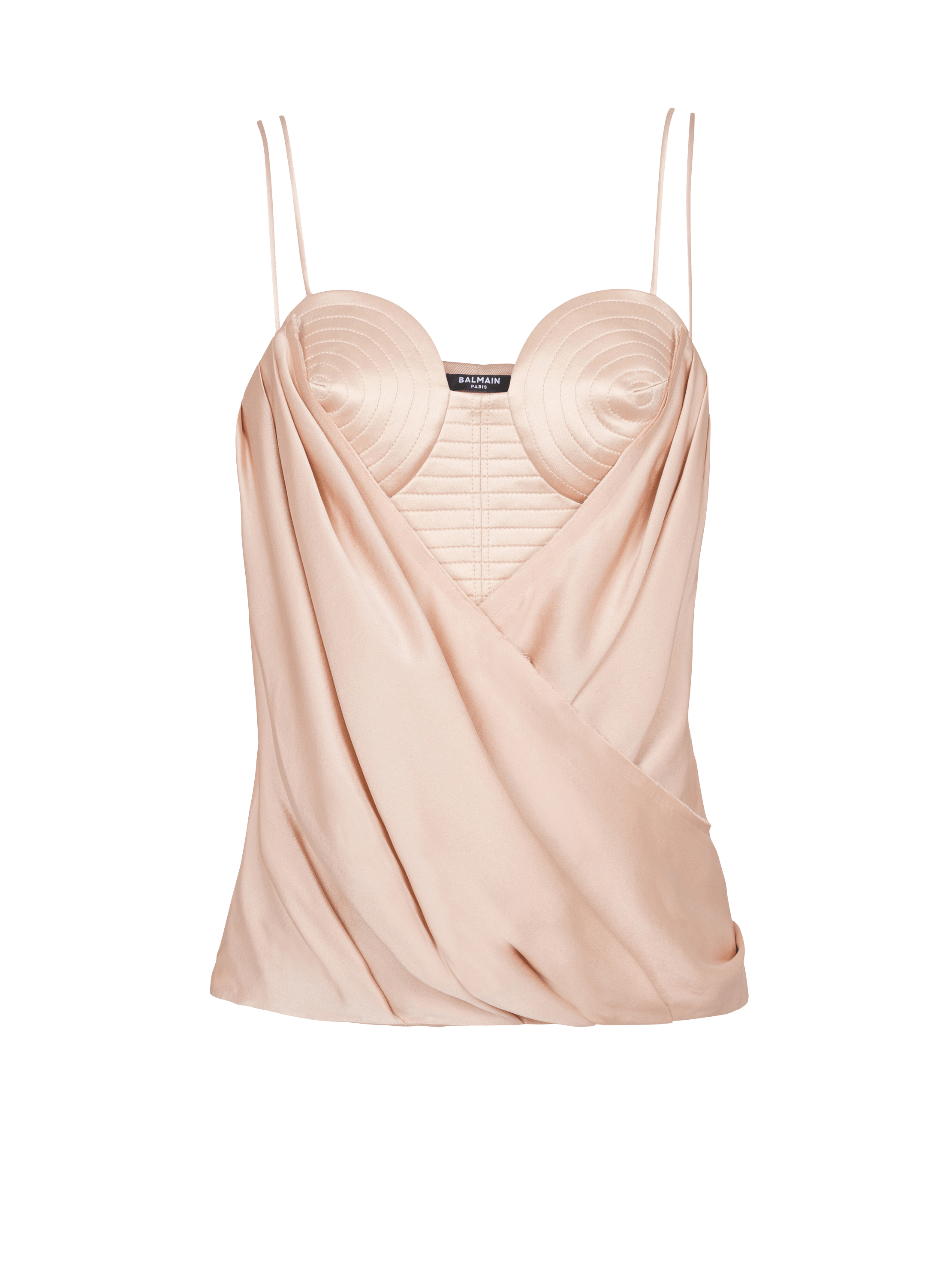 Bustier mit schmalen Trägern aus Satin