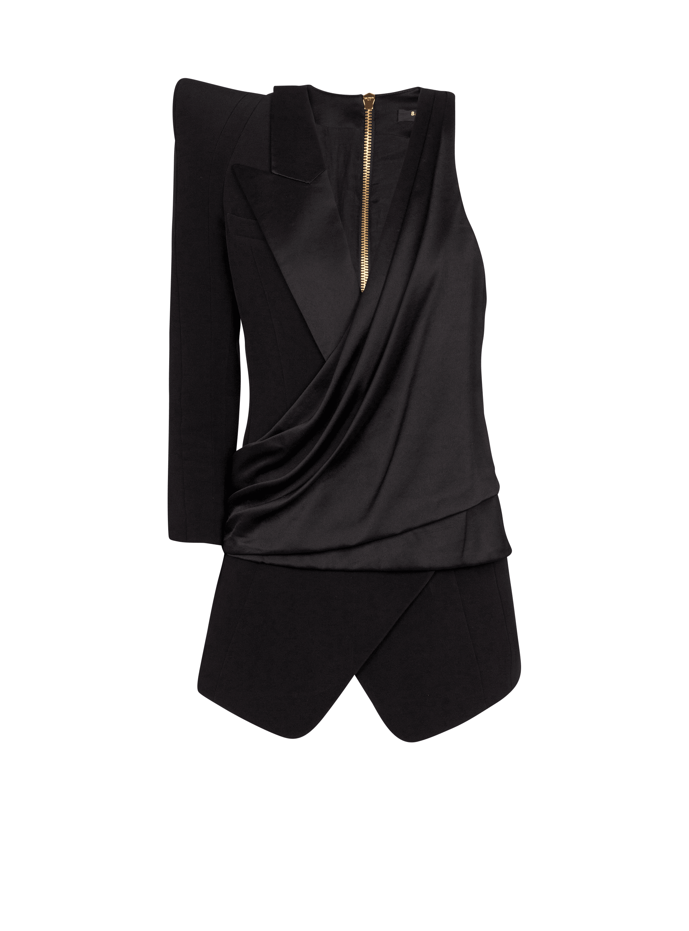 Asymmetrisches Kleid mit strukturierter Schulter