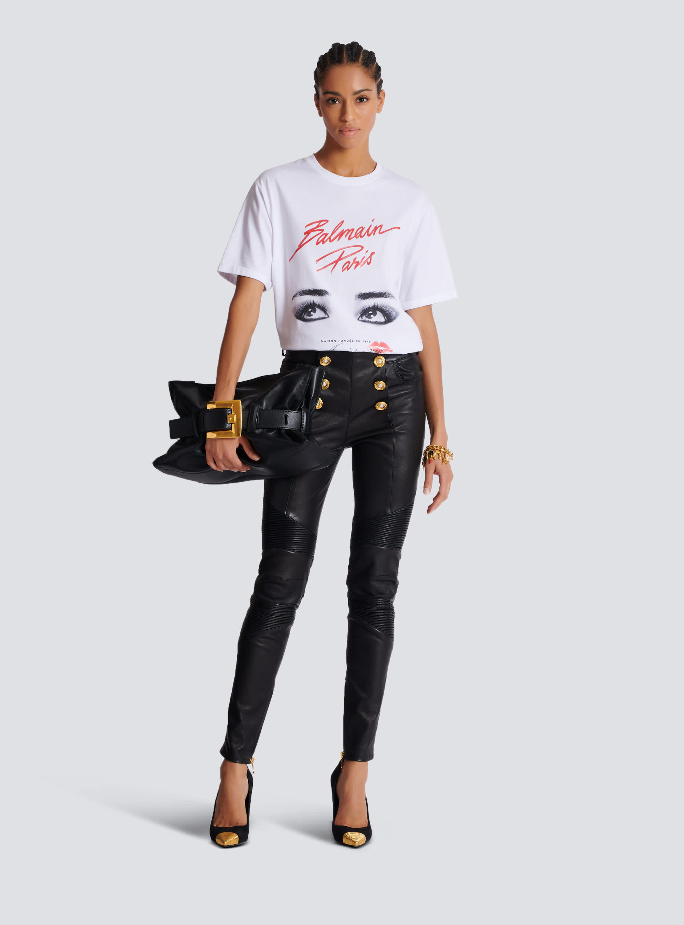 Kurzärmeliges T-Shirt mit Balmain Beauty-Print