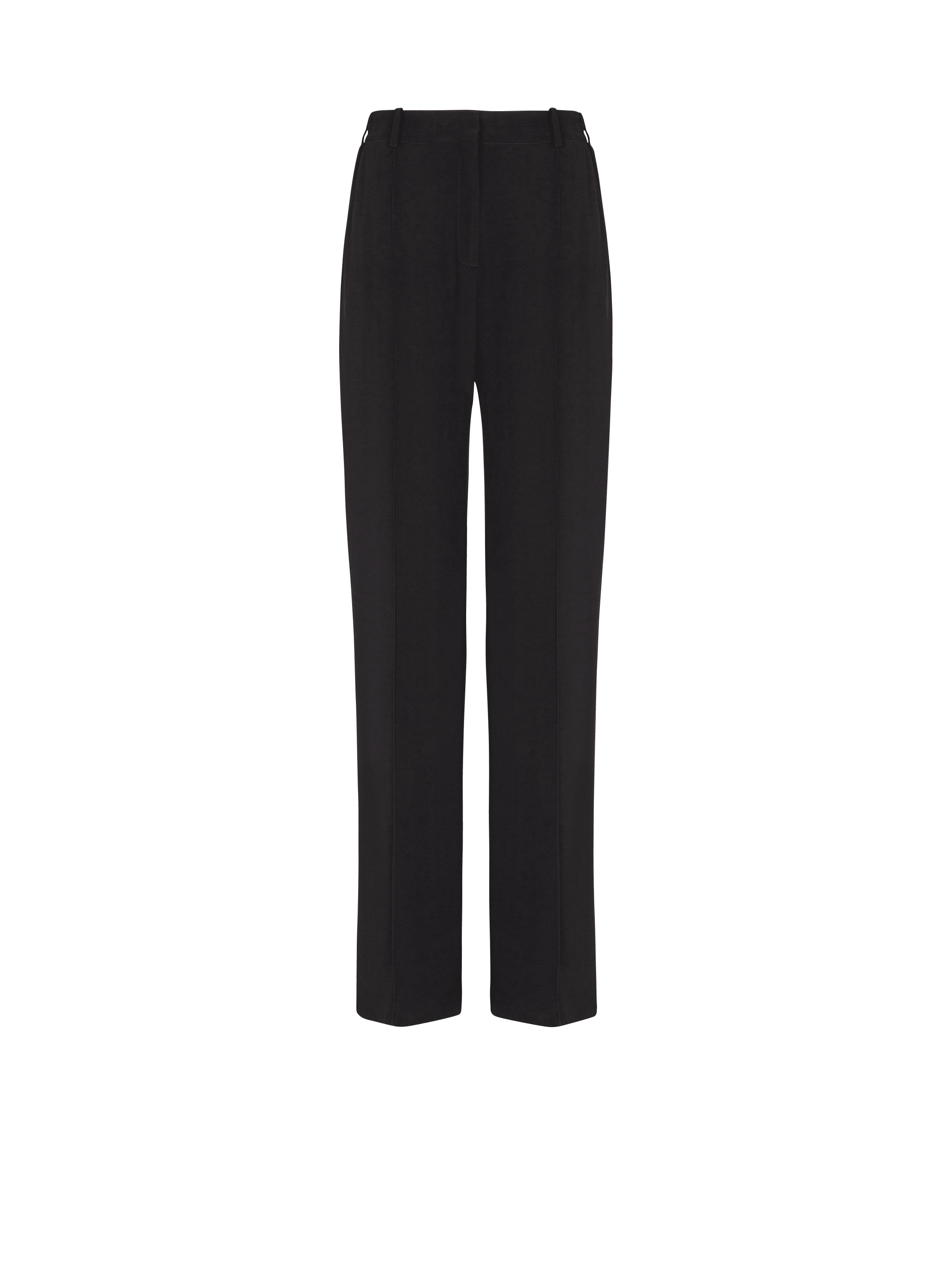 Crepe straight-leg tailored trousers