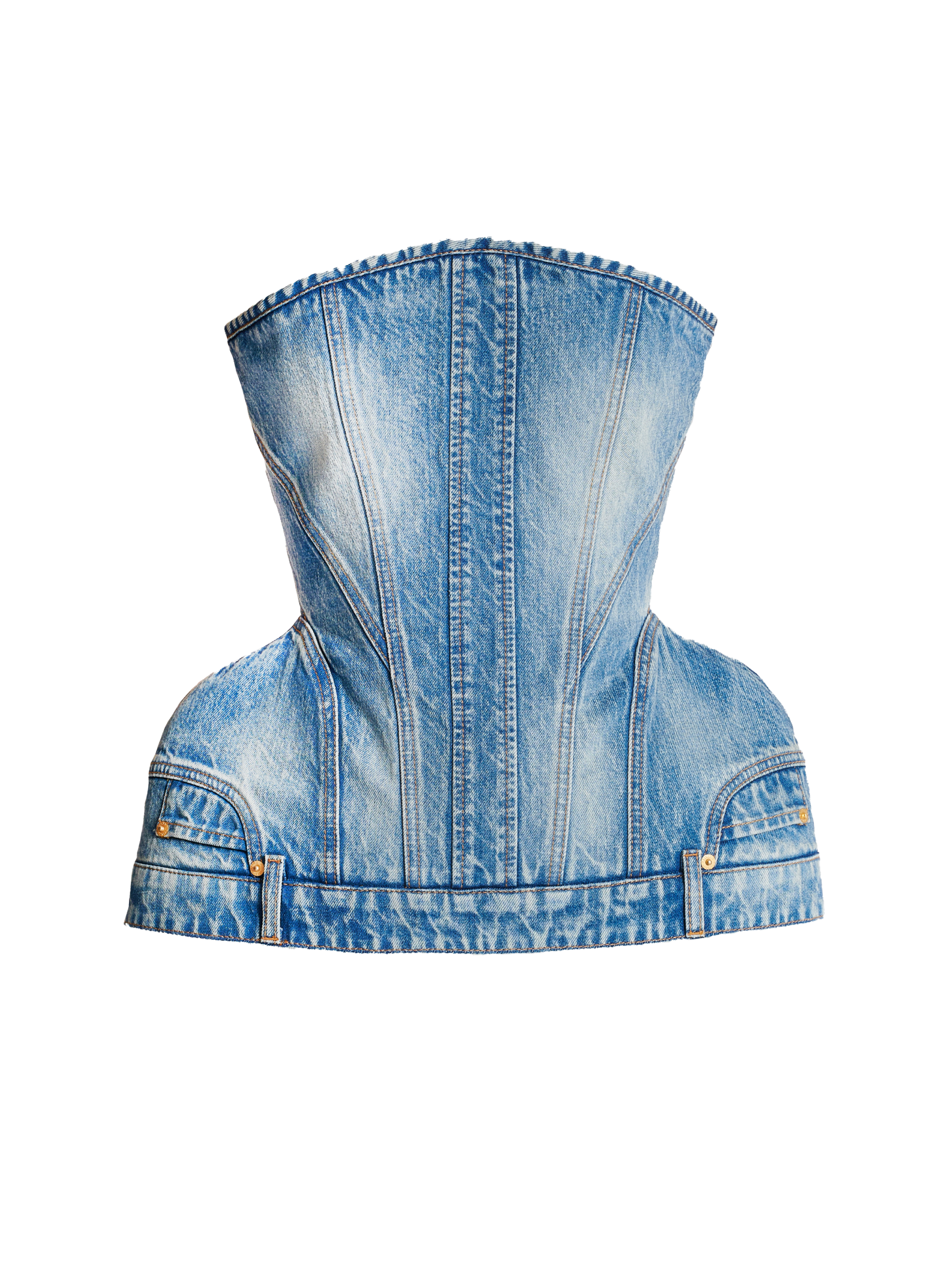 Bustier structuré en denim