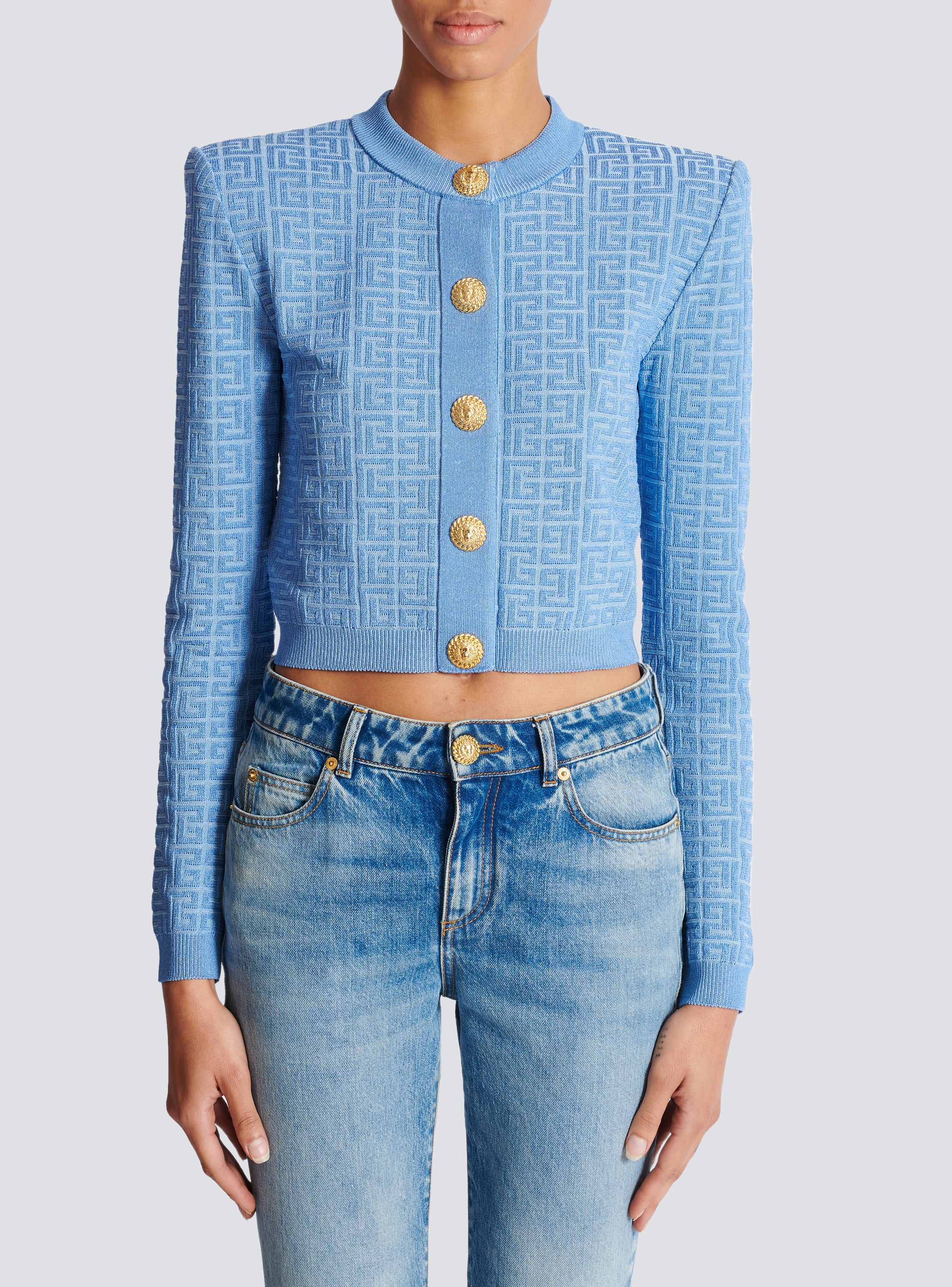 PB Labyrinth knit cardigan - Women | BALMAIN