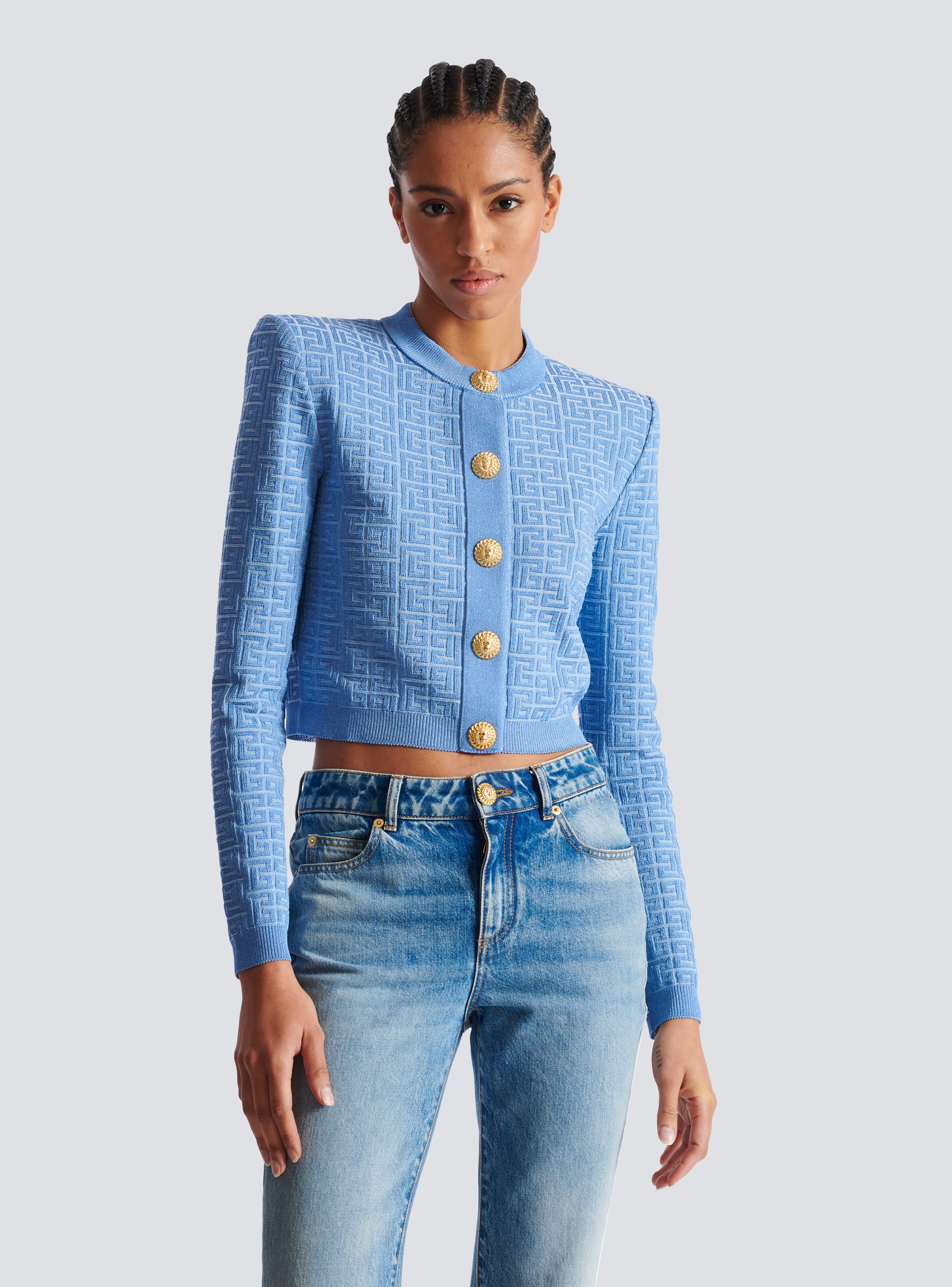 PB Labyrinth knit cardigan - Women | BALMAIN PB Labyrinth knit cardigan - Women | BALMAIN
