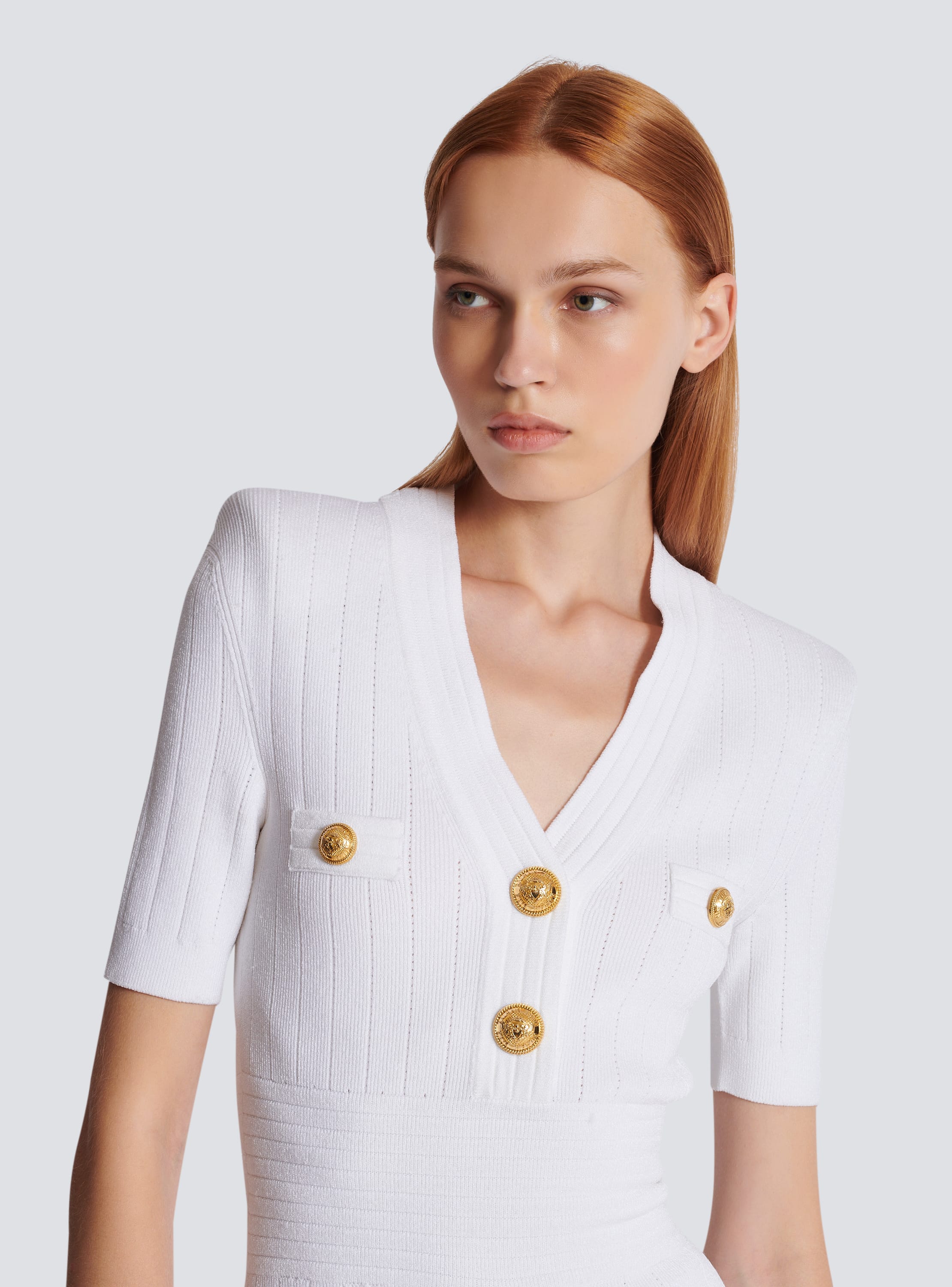 Knitted dress with buttons - Women | BALMAIN