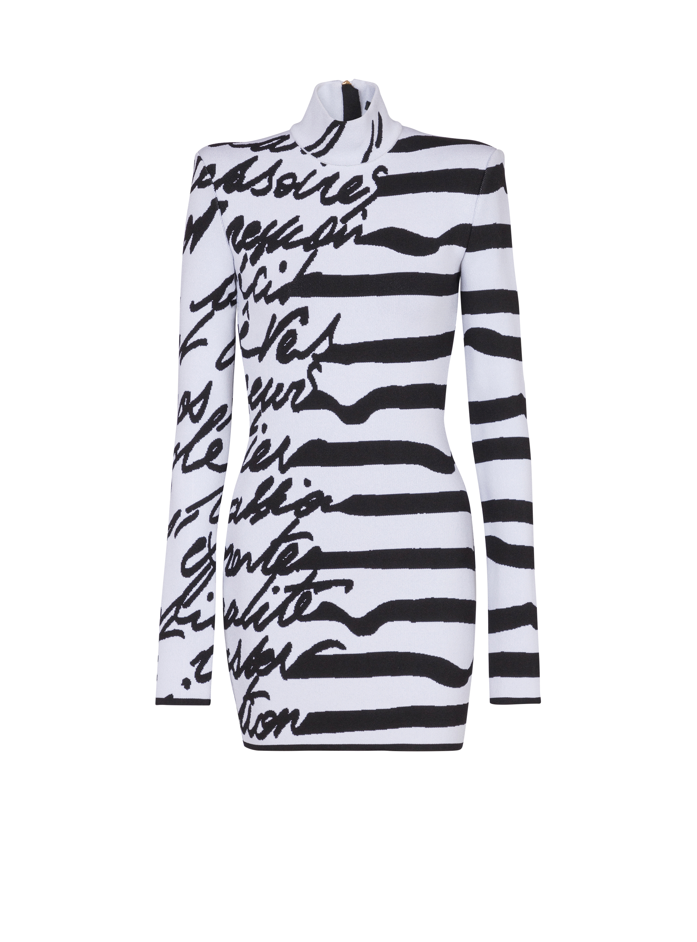 Striped "Love Letter" jacquard knit dress