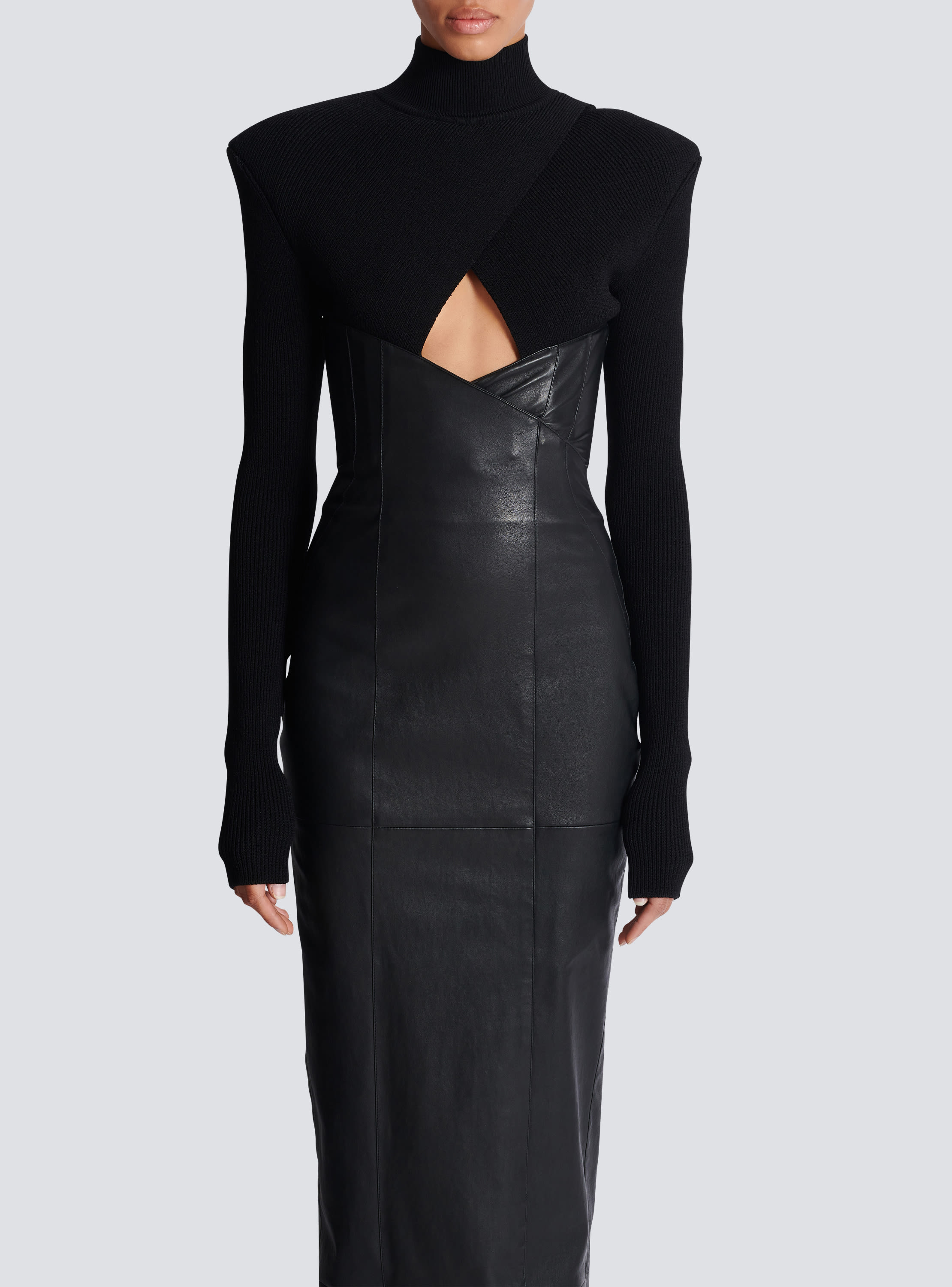 Balmain leather dress hotsell