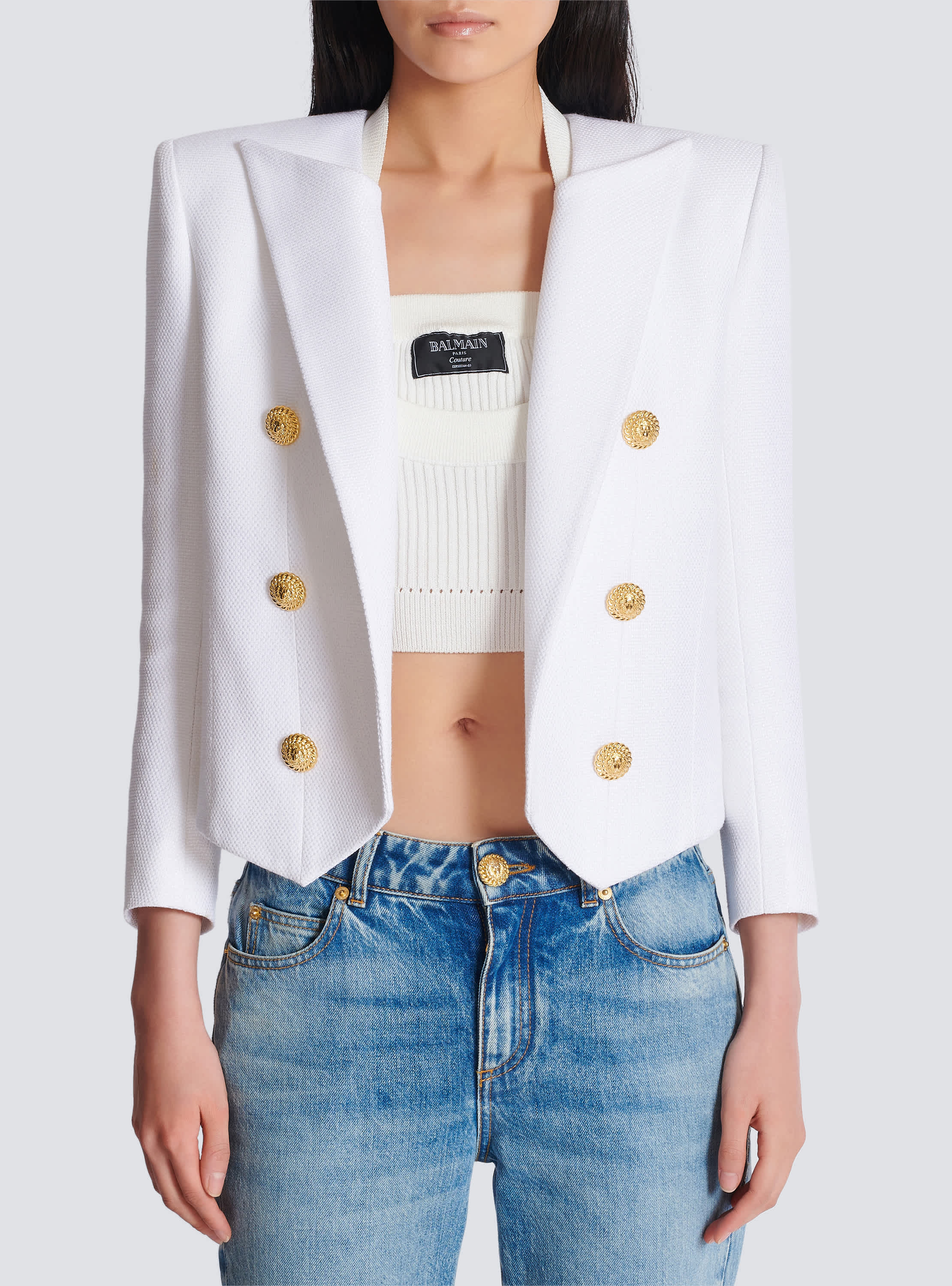 【送料&関税込】Balmain 6 Buttons Cropped Jacket Balmain 6 Buttons Cropped Jacket | italist