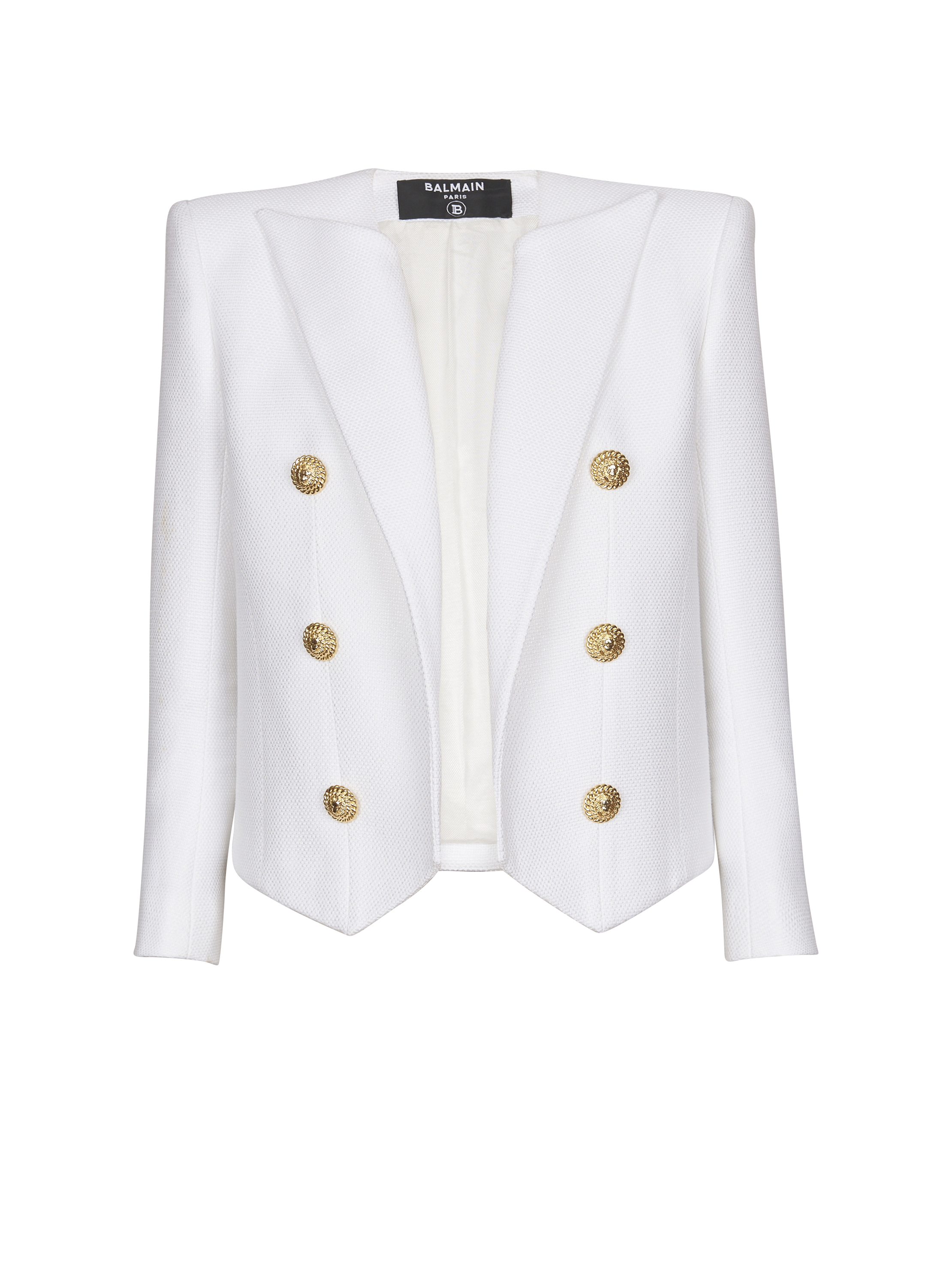 Cropped jacket with 6 buttons