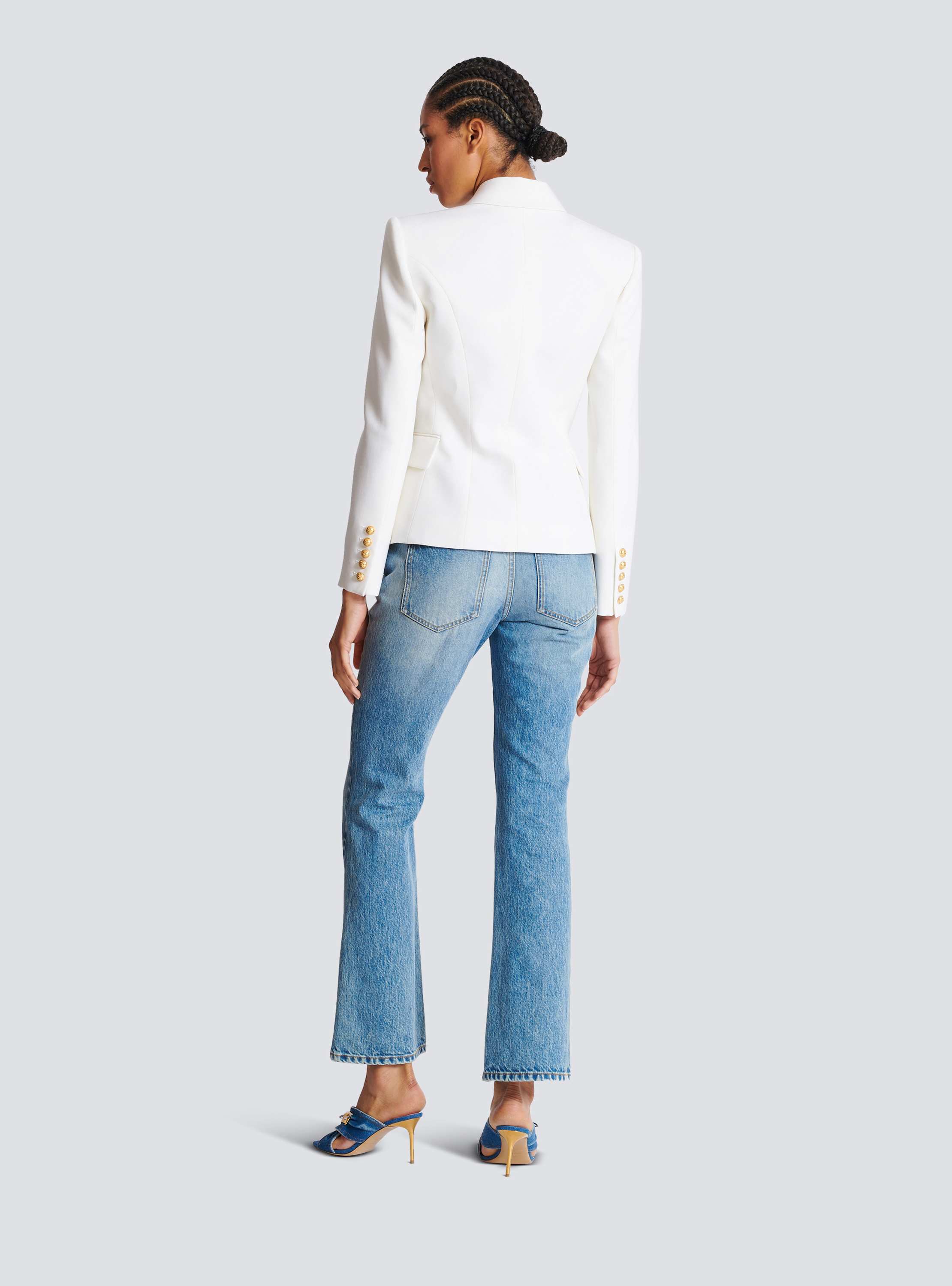 Grain de poudre 6-button jacket - Women | BALMAIN