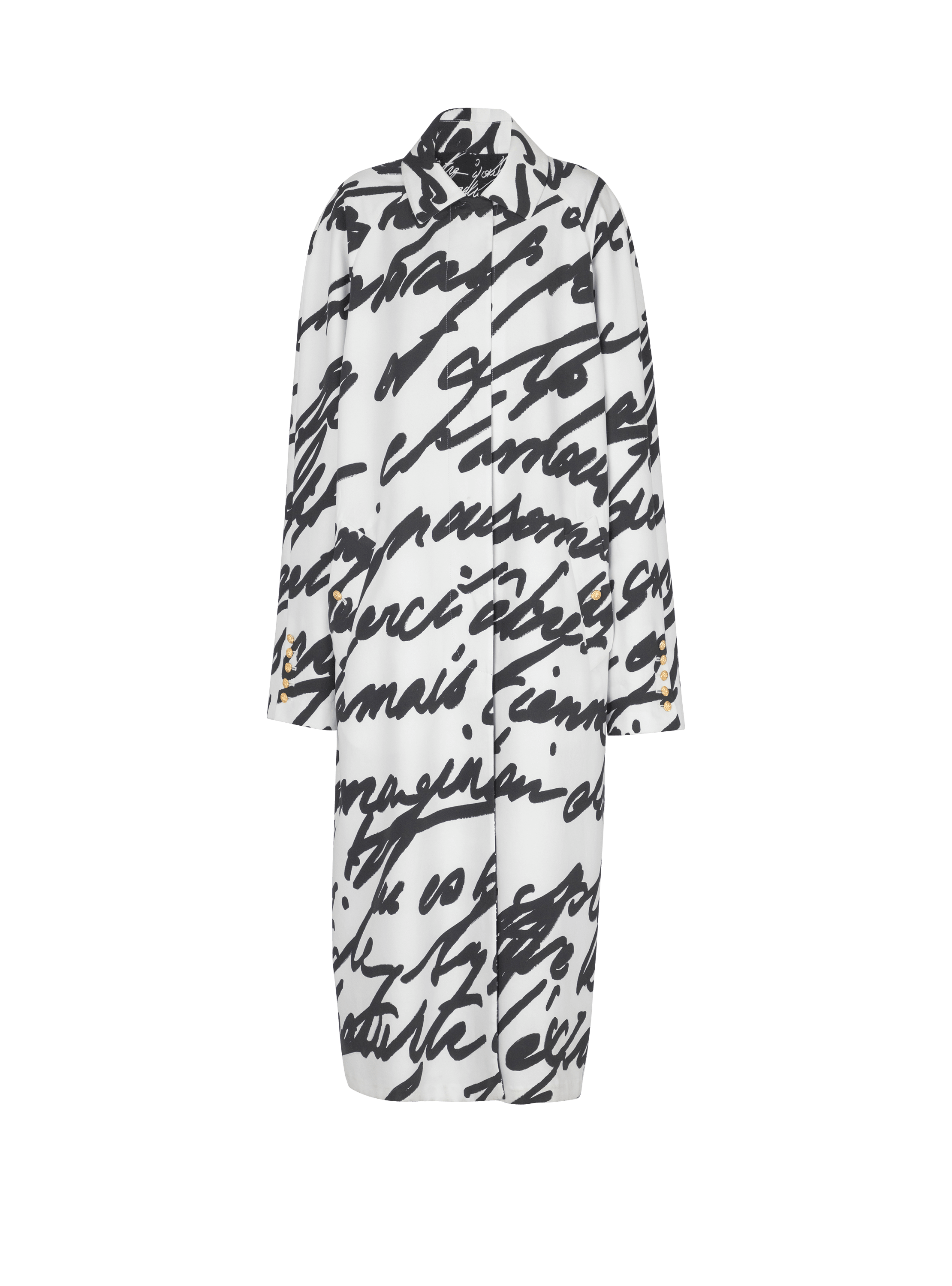Long reversible coat with 