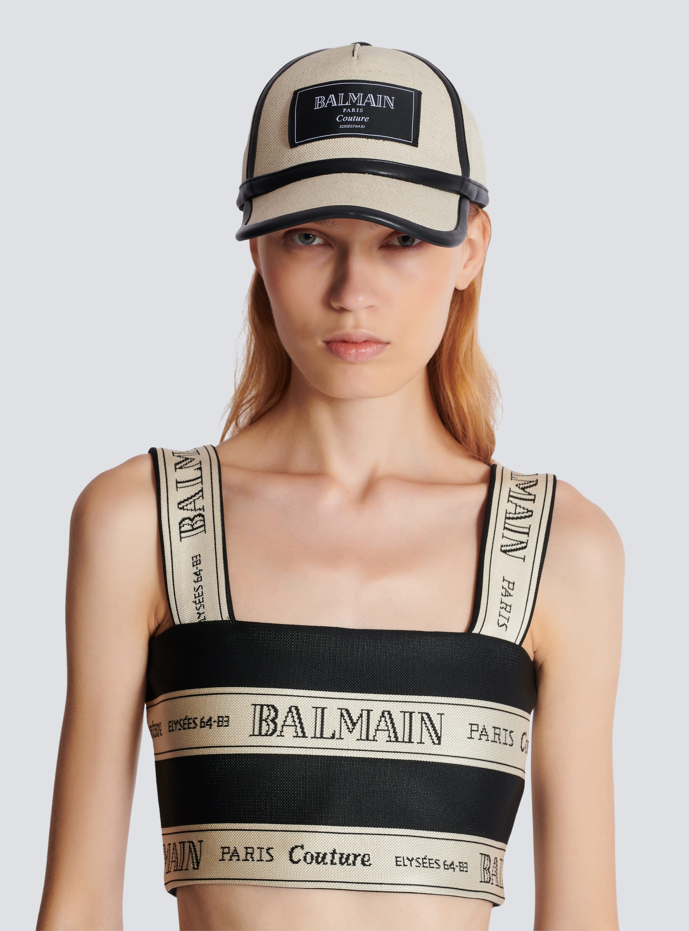 Canvas Balmain Couture cap