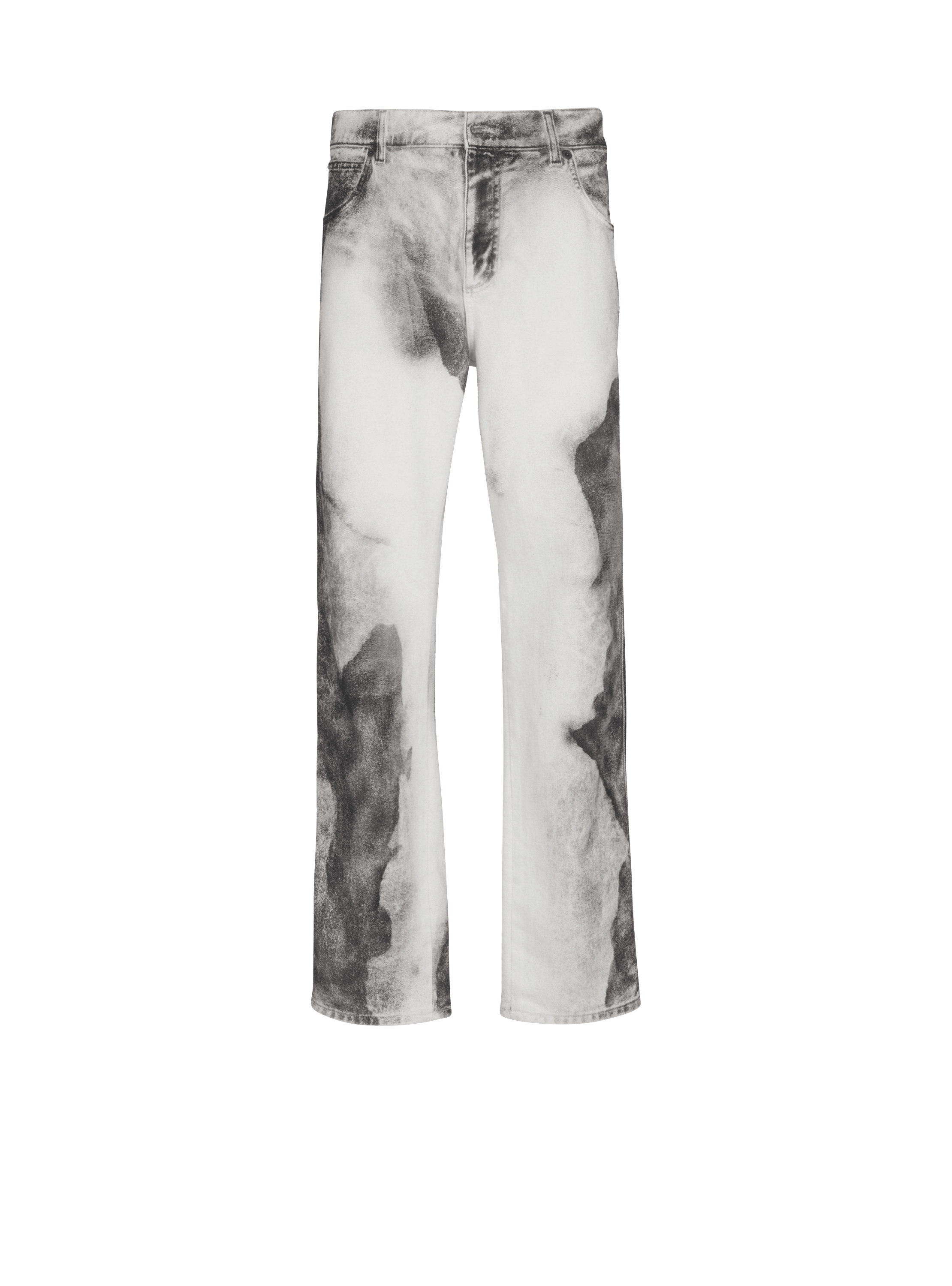 Regular-fit denim jeans with Moon print