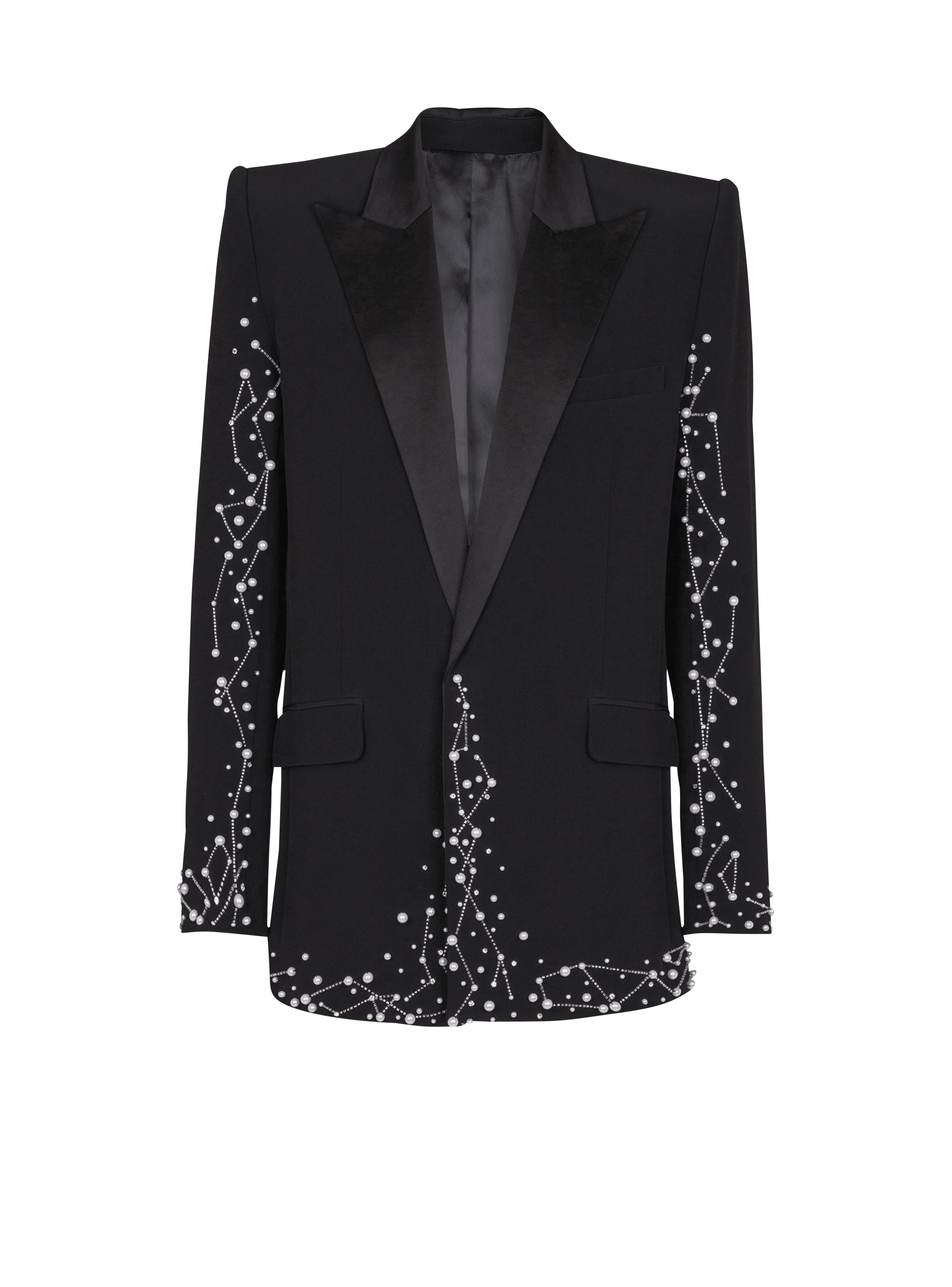 Veste 1 bouton brodée motif Constellation 