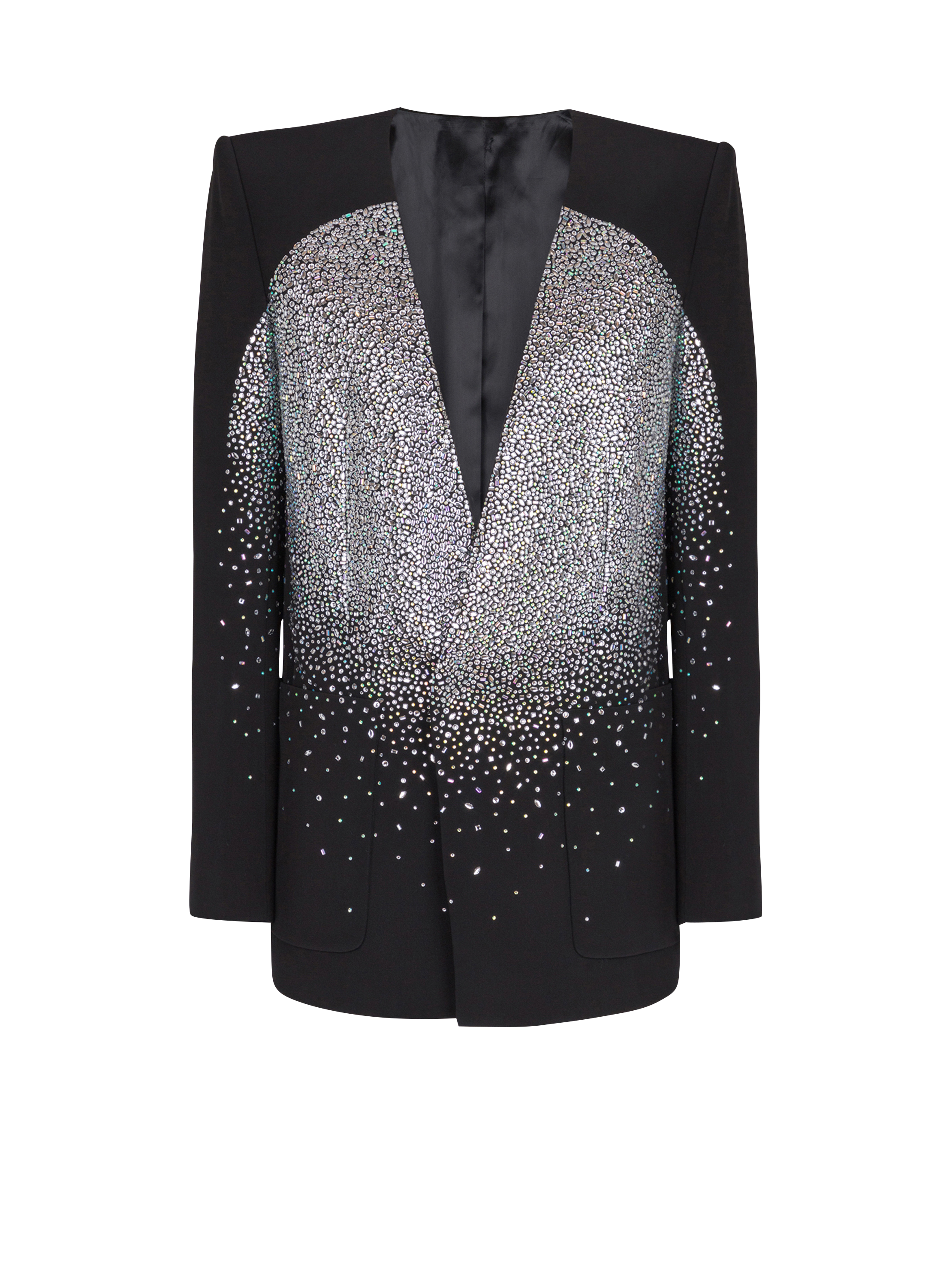 1-button jacket with rhinestone Galaxy motif 