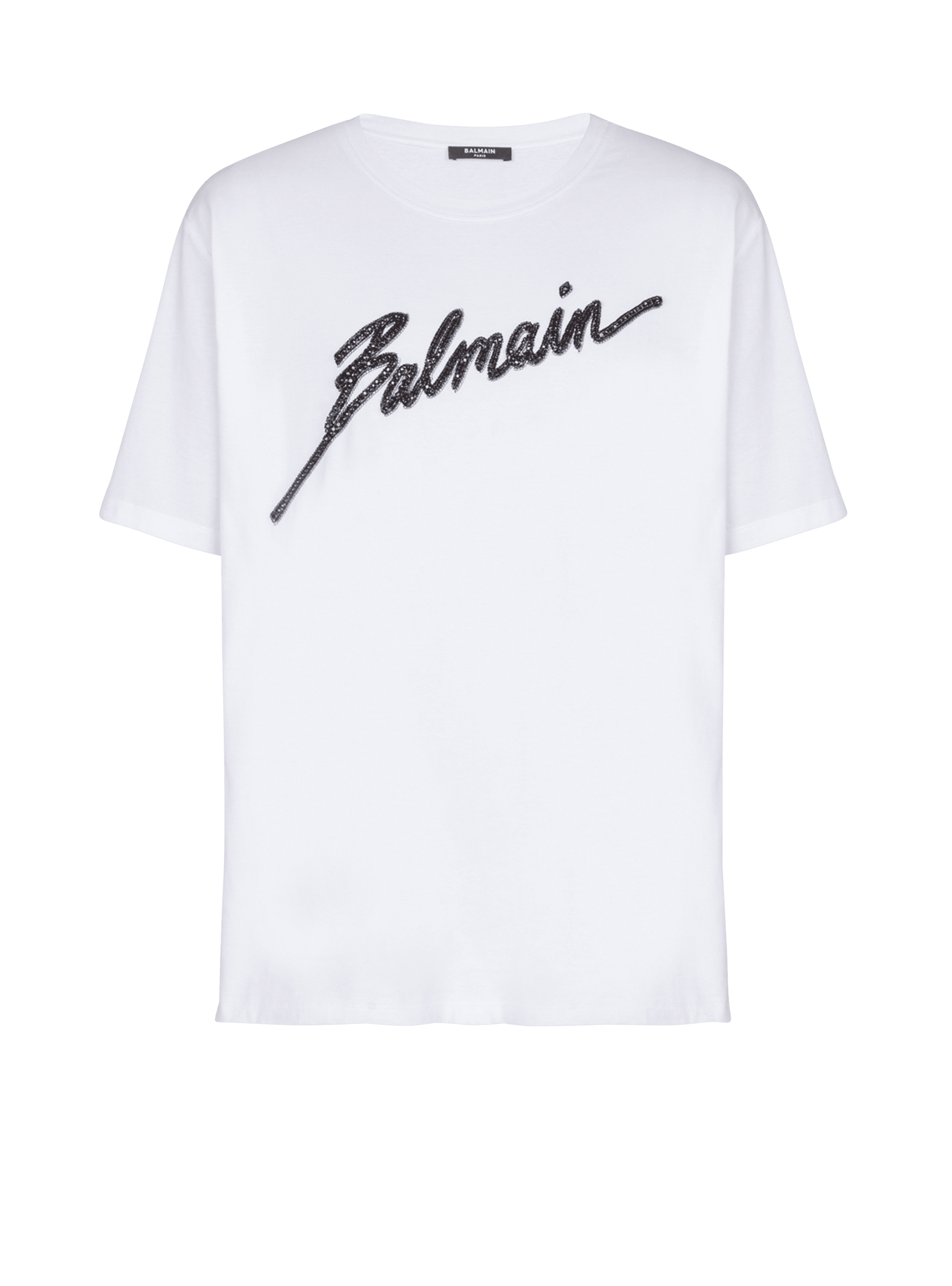 T-shirt brodé Balmain Lettre  