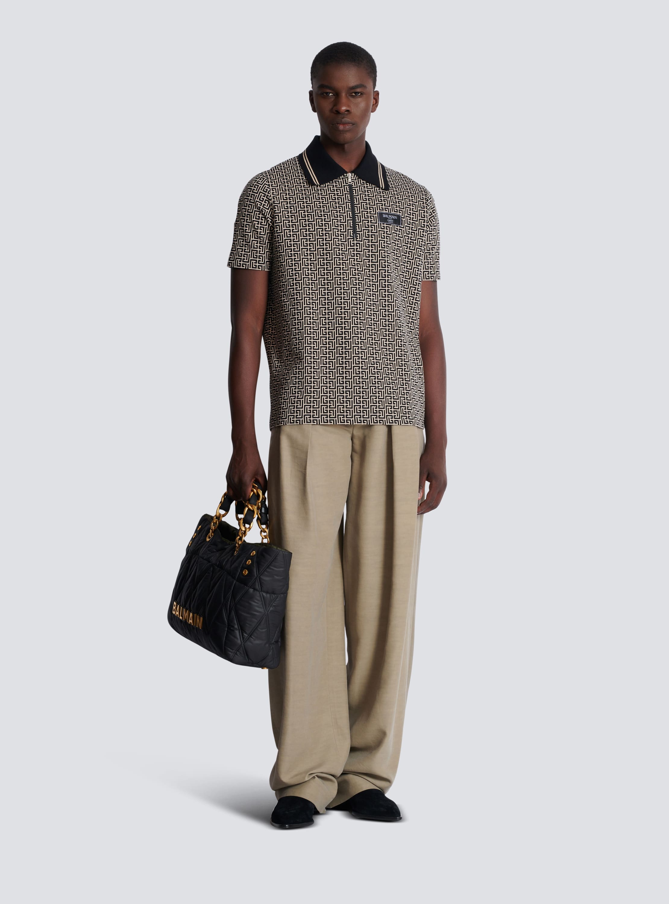 PB Labyrinth jacquard polo shirt