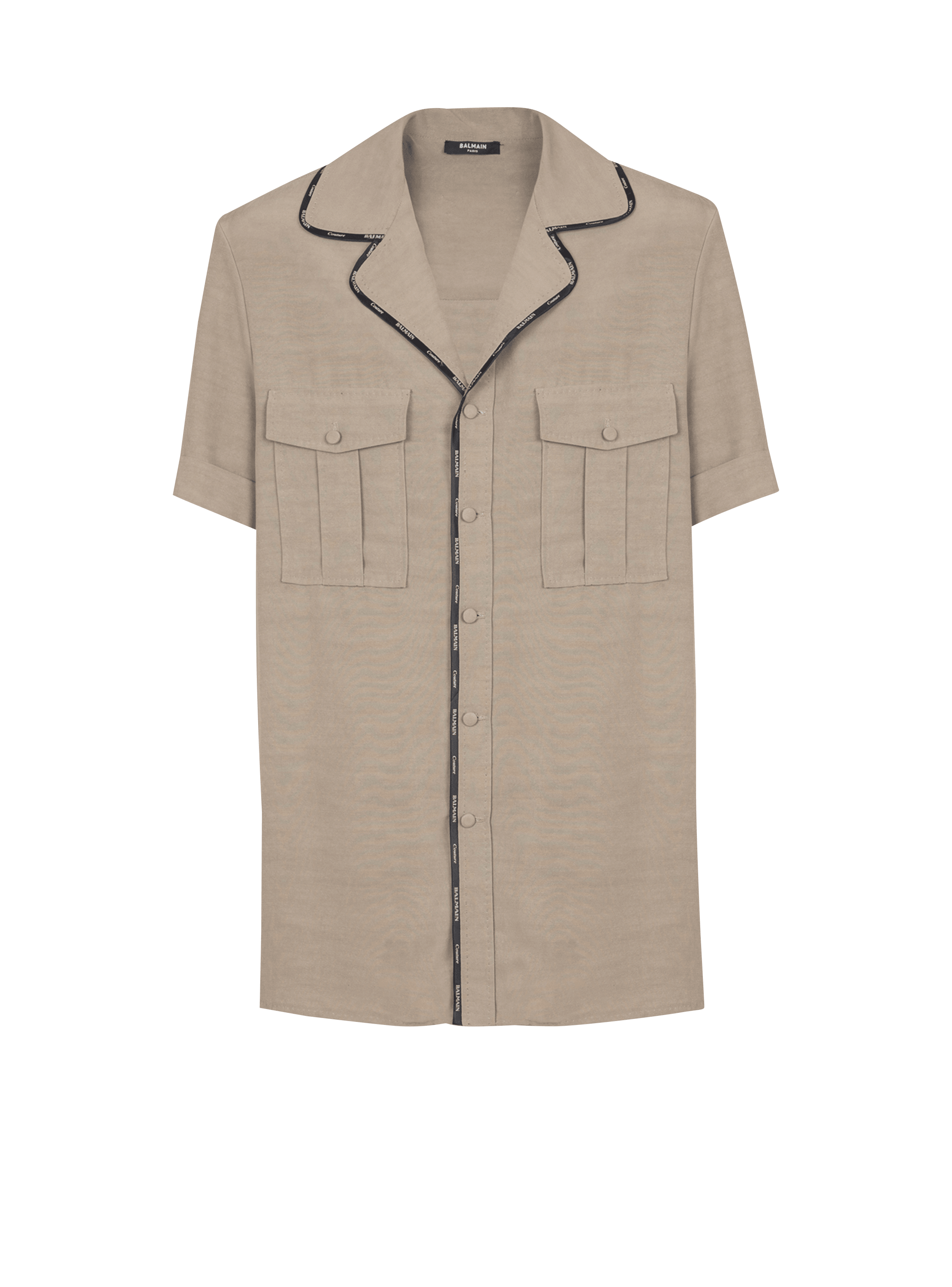 Cupro pyjama shirt with pockets