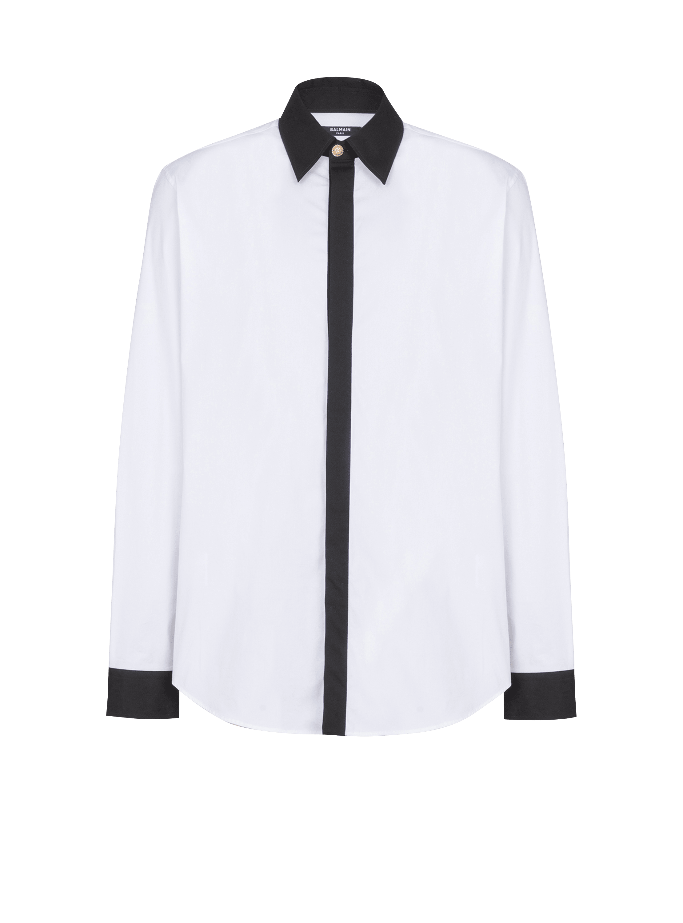 Two-tone poplin shirt