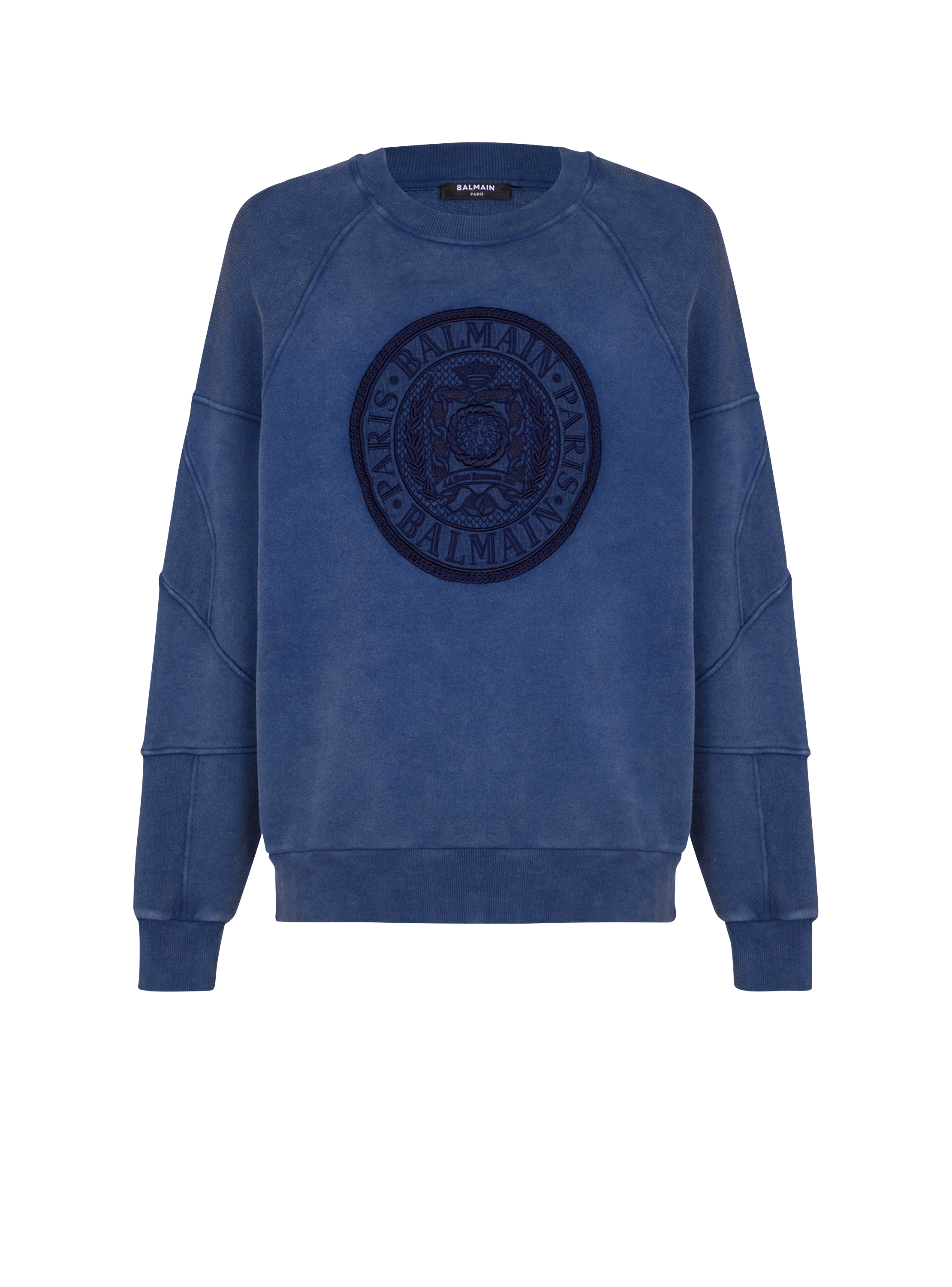 Ribbed sweatshirt with "Coin" embroidery