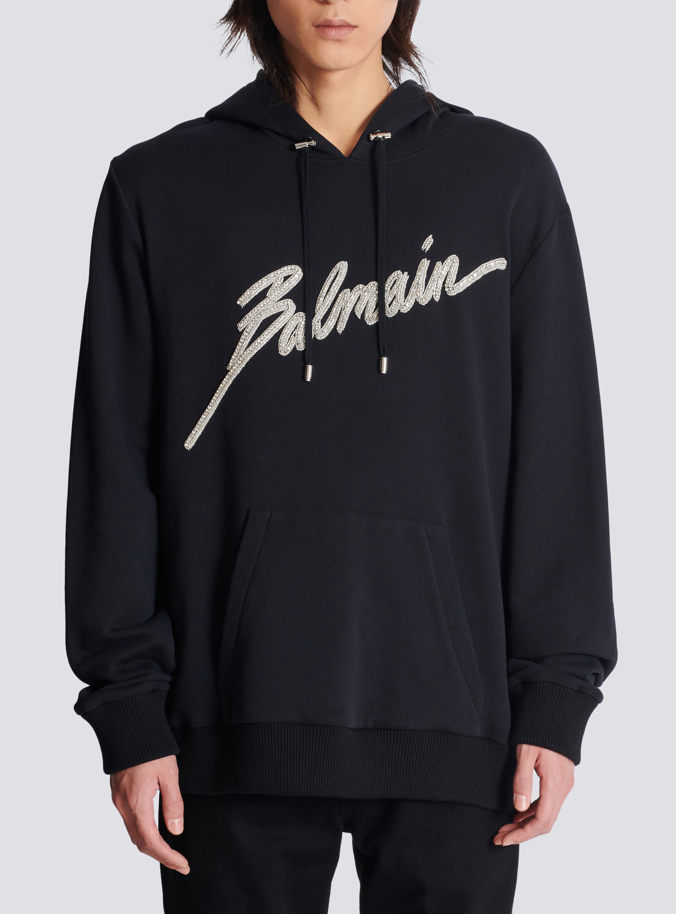 Embroidered Balmain Letter hoodie