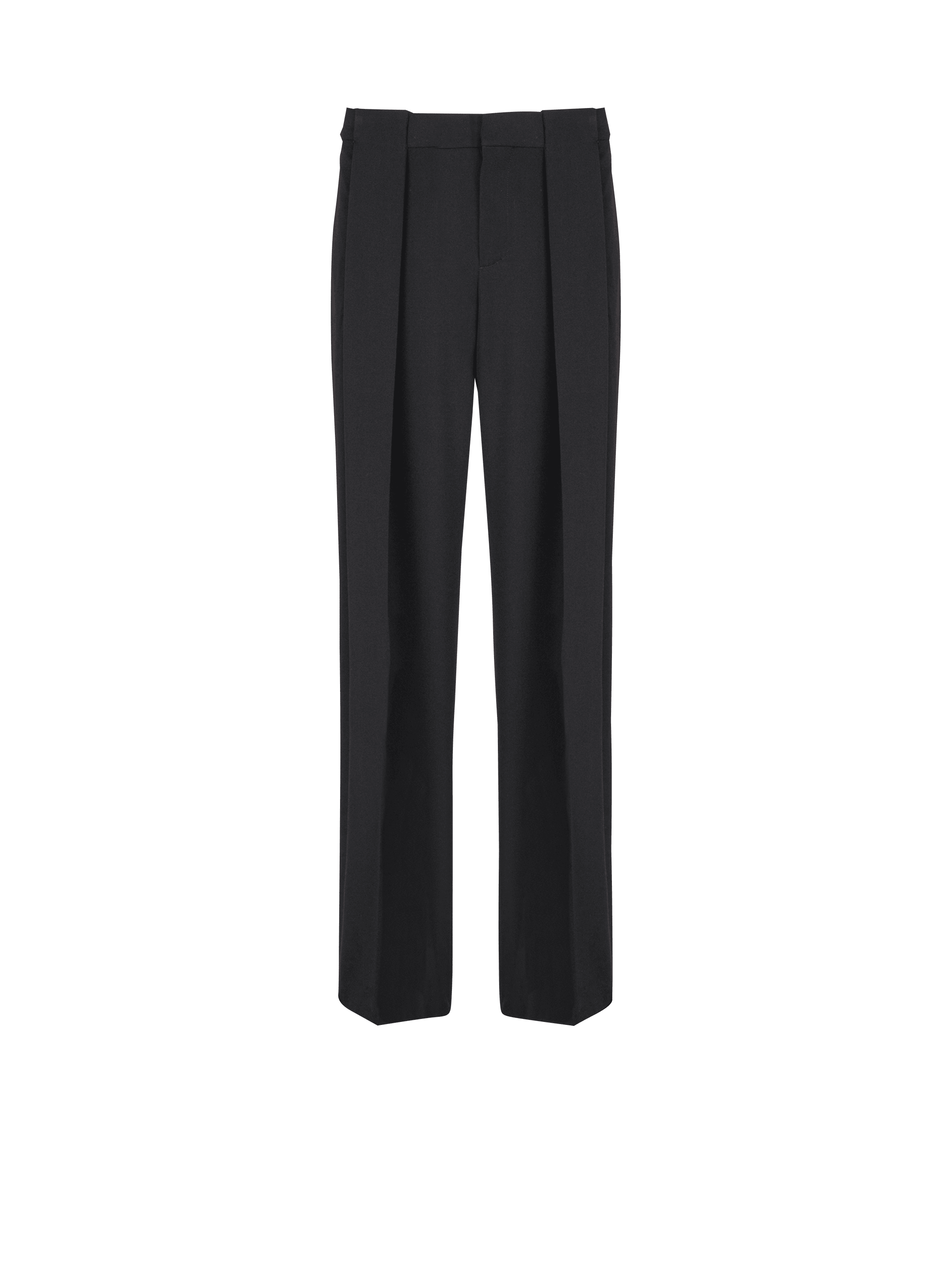 Pleated grain de poudre trousers