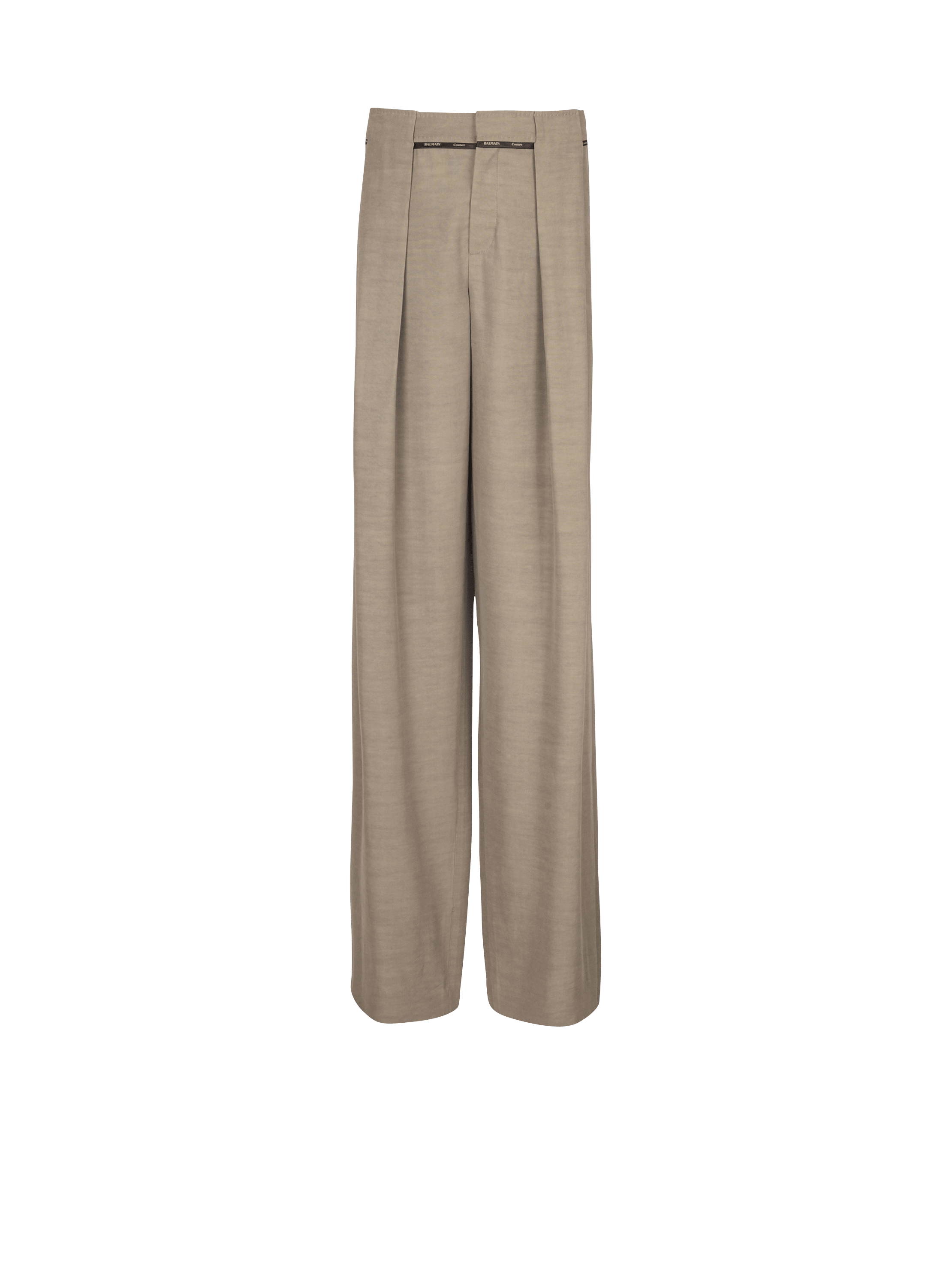 Pleated cupro trousers