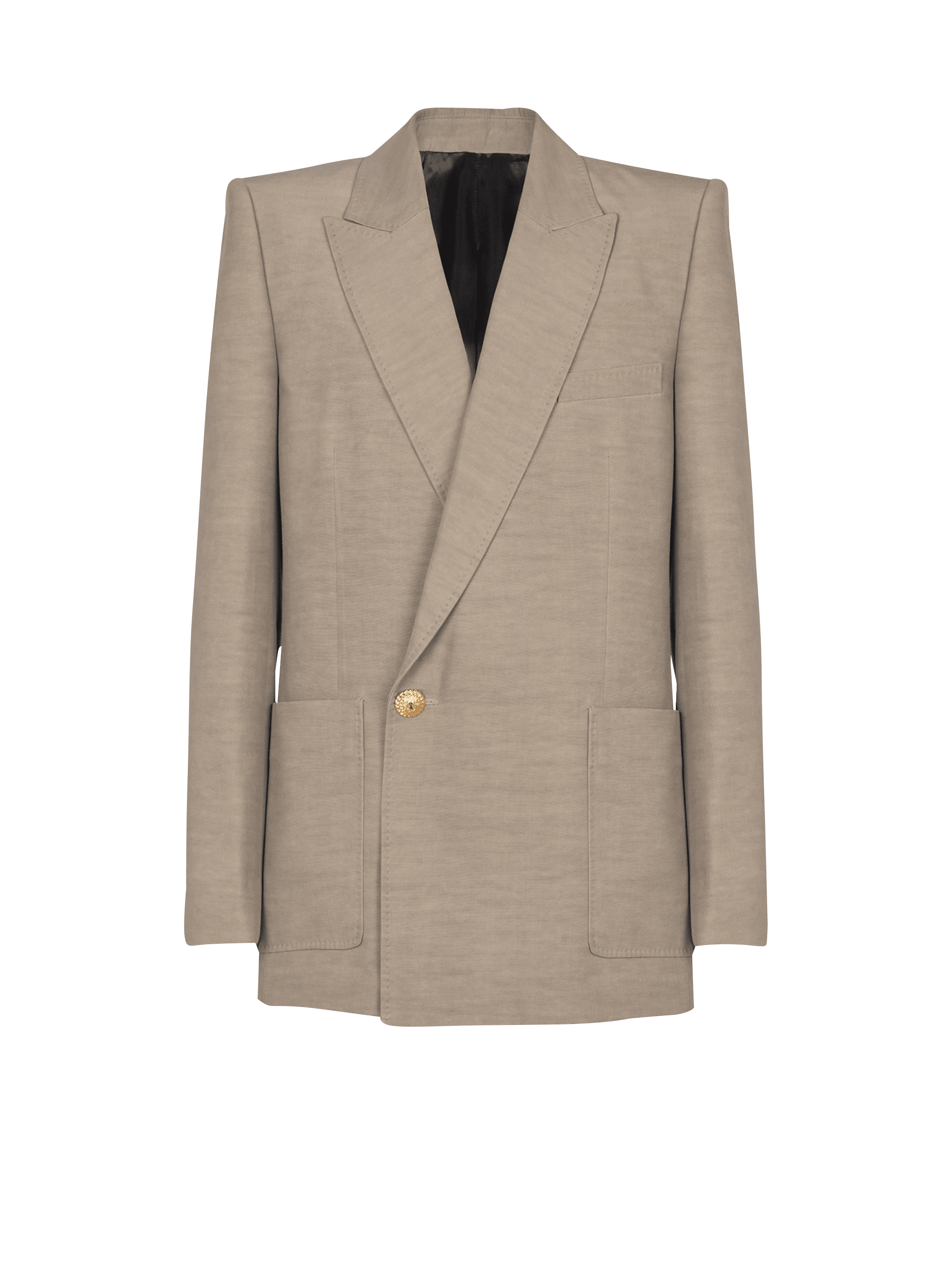 1-button tailored cupro jacket