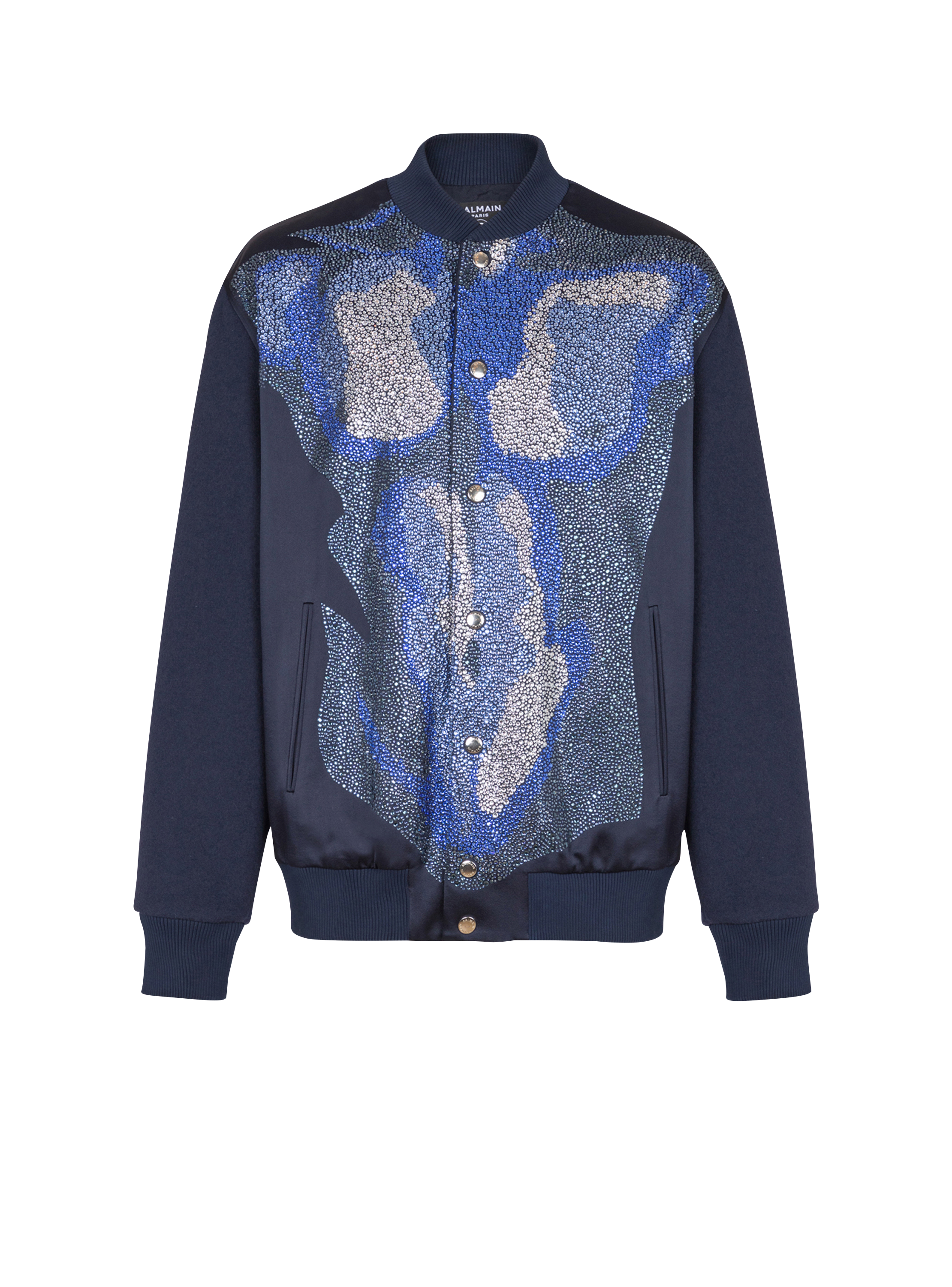 Bomber jacket with rhinestone torso