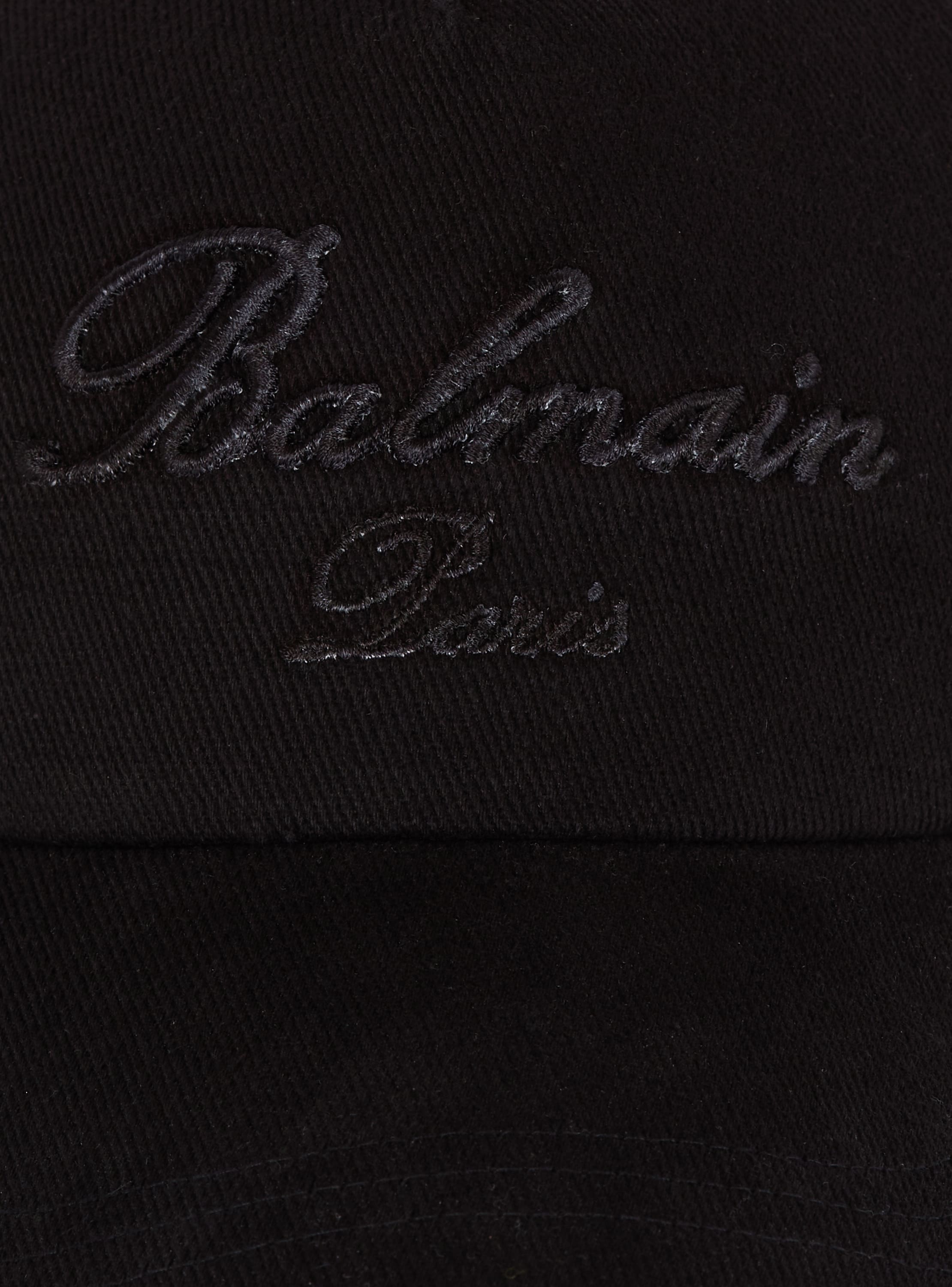 Cotton baseball cap with Balmain Signature embroidery - Men
