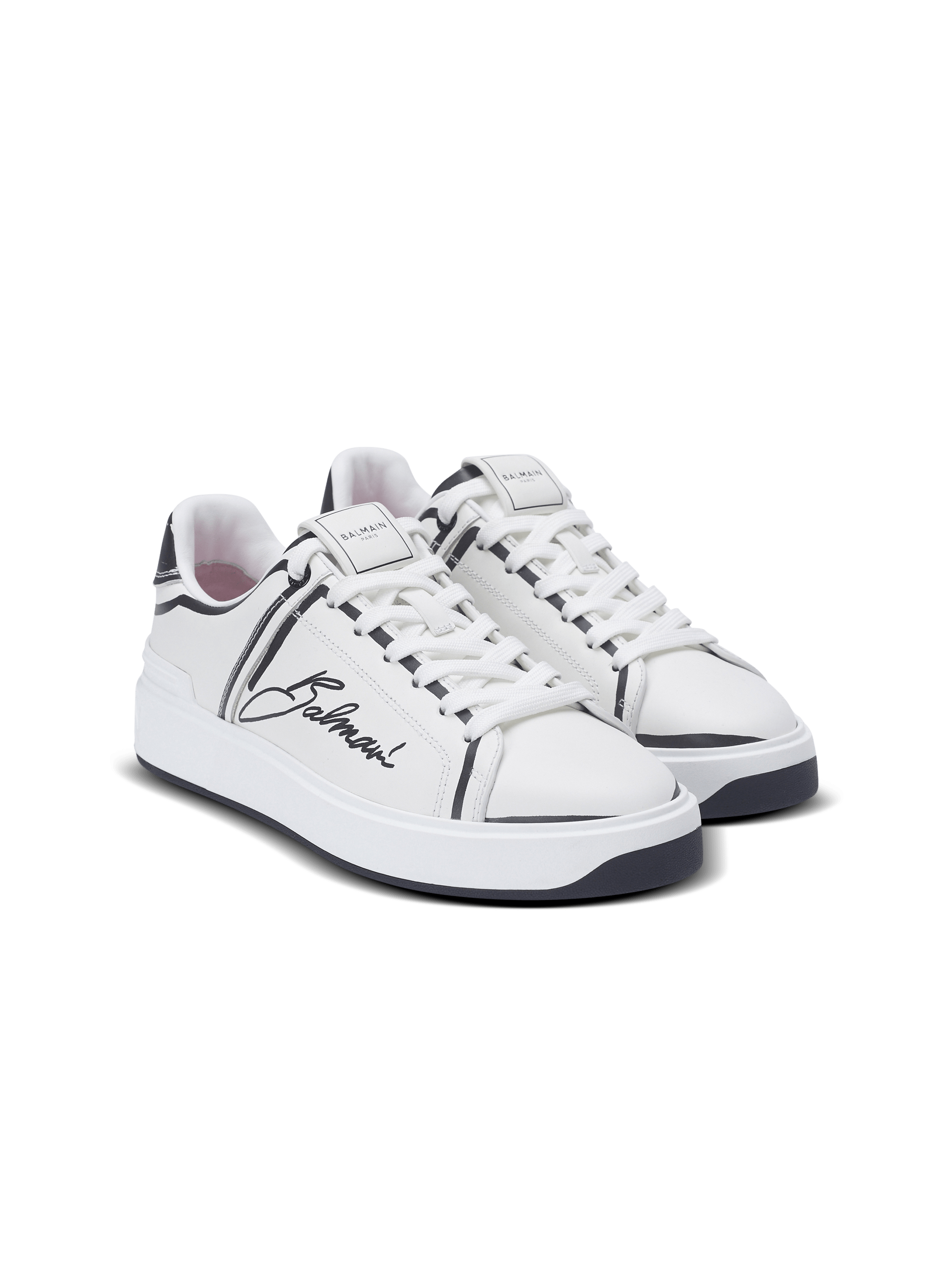 B-Court printed calfskin trainers 