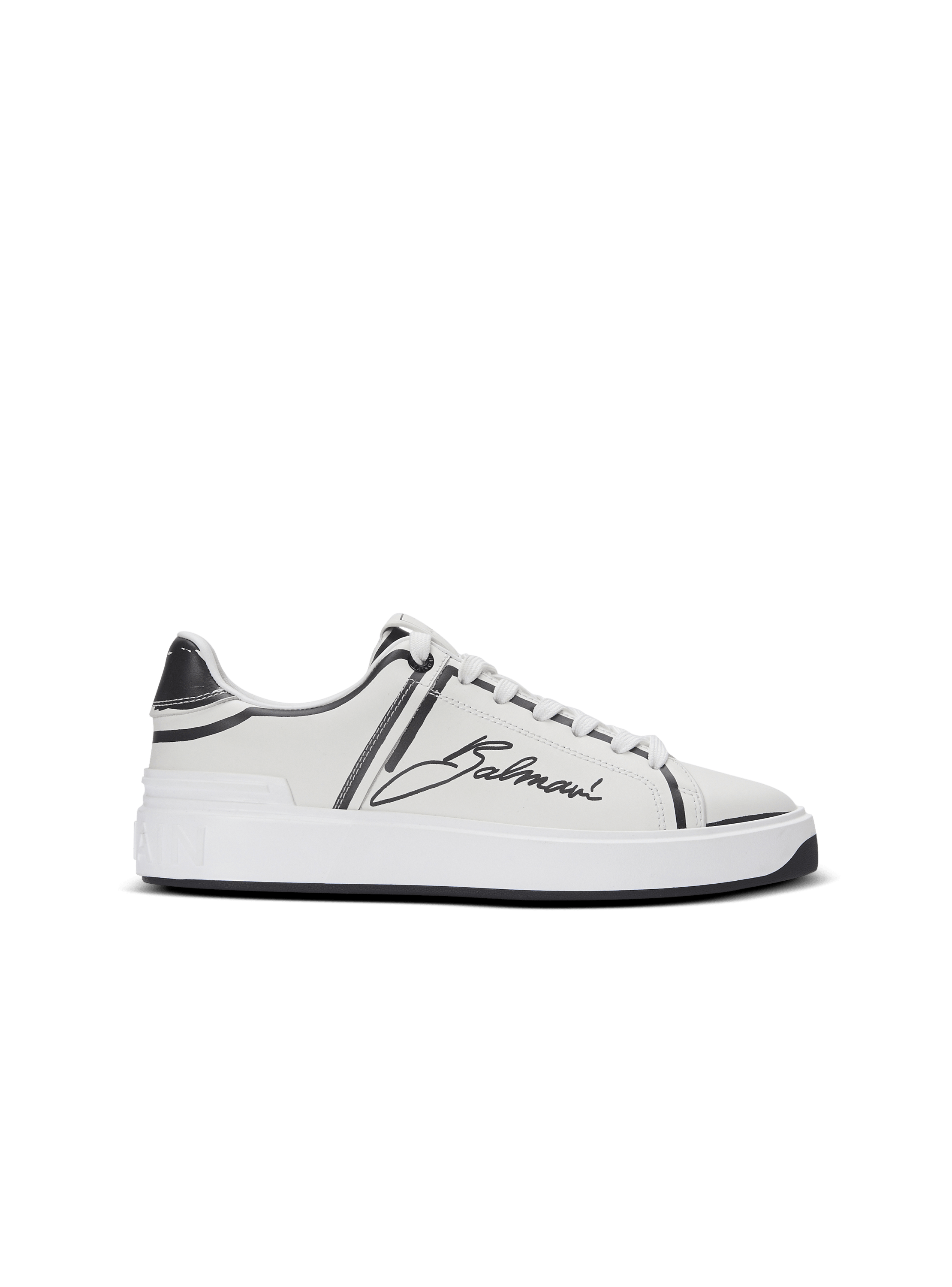 B Court printed calfskin trainers Men BALMAIN B Court printed calfskin trainers Men BALMAIN