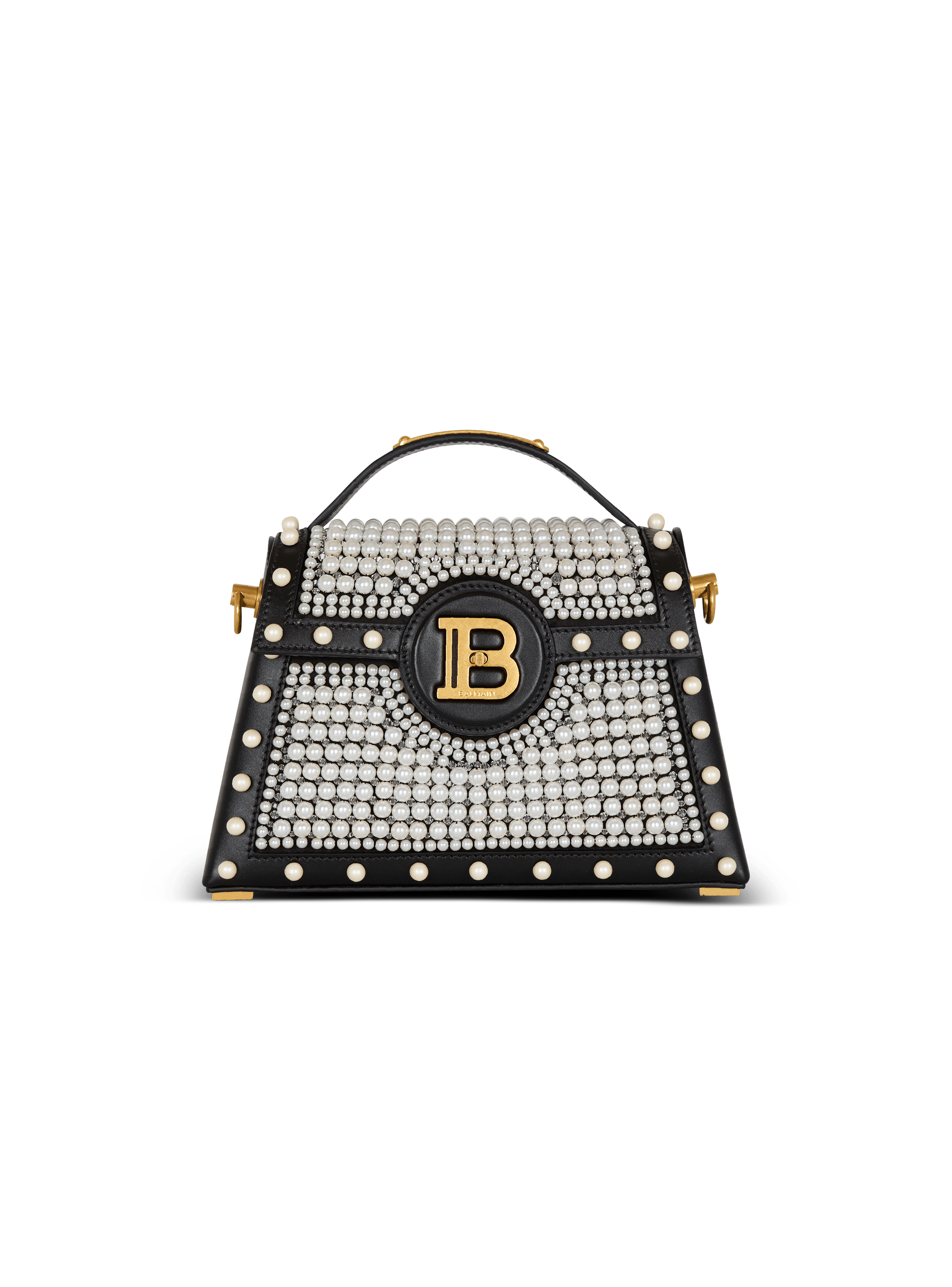 B-Buzz Dynasty bag in leather and embroidered satin