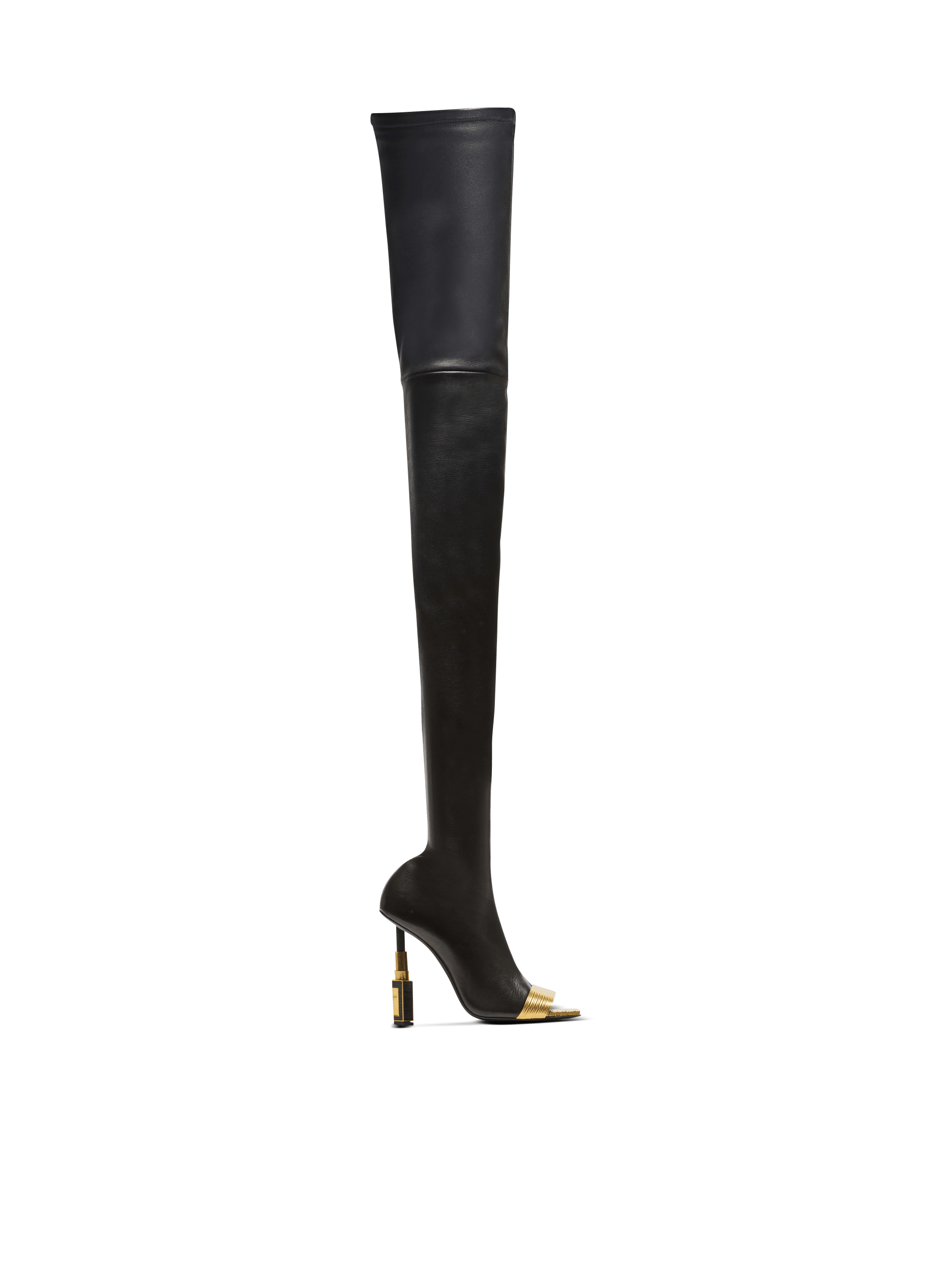 Lipstick lambskin thigh-high boots