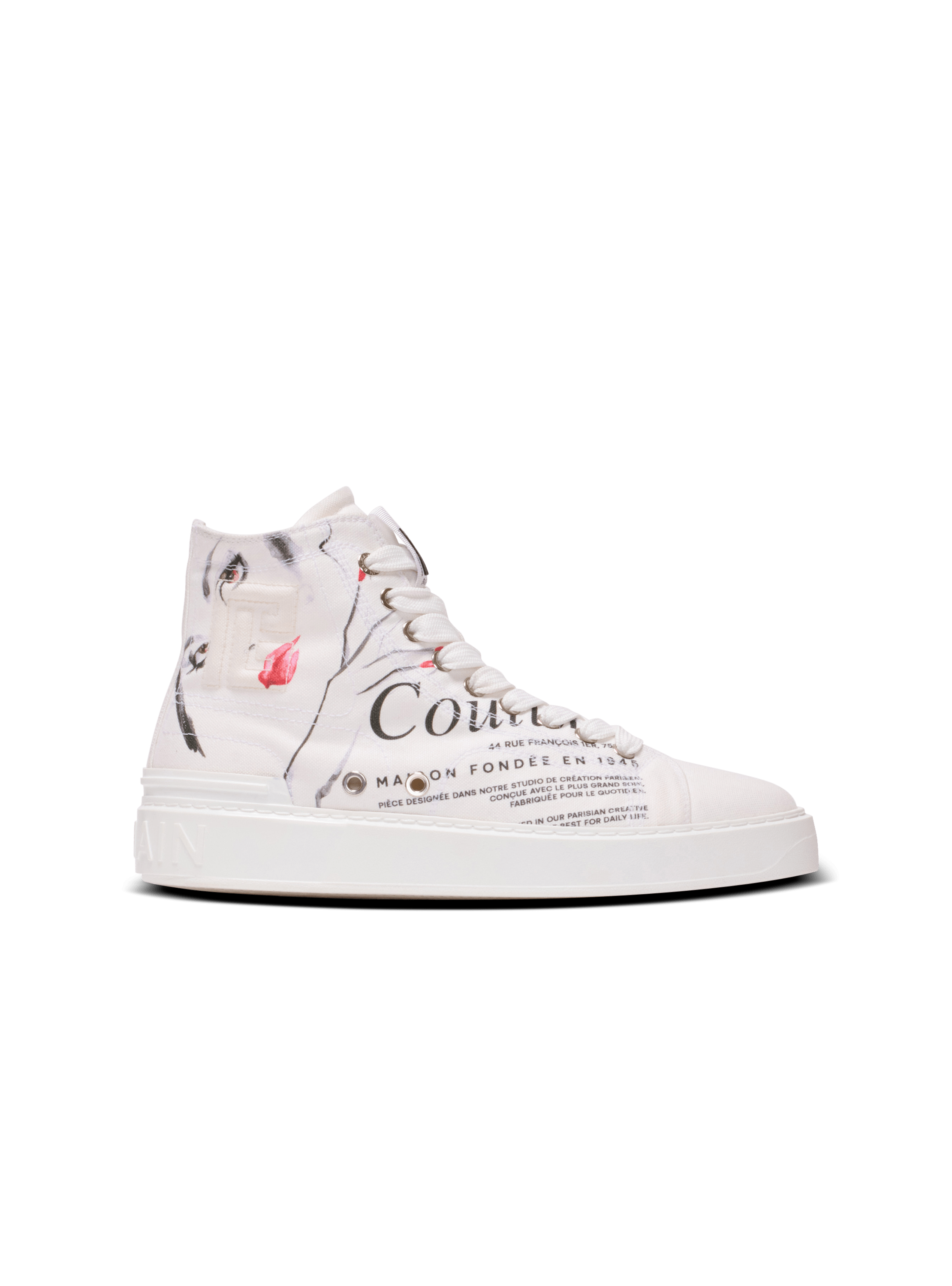 High-Top-Sneakers B-Court mit Balmain Beauty-Print