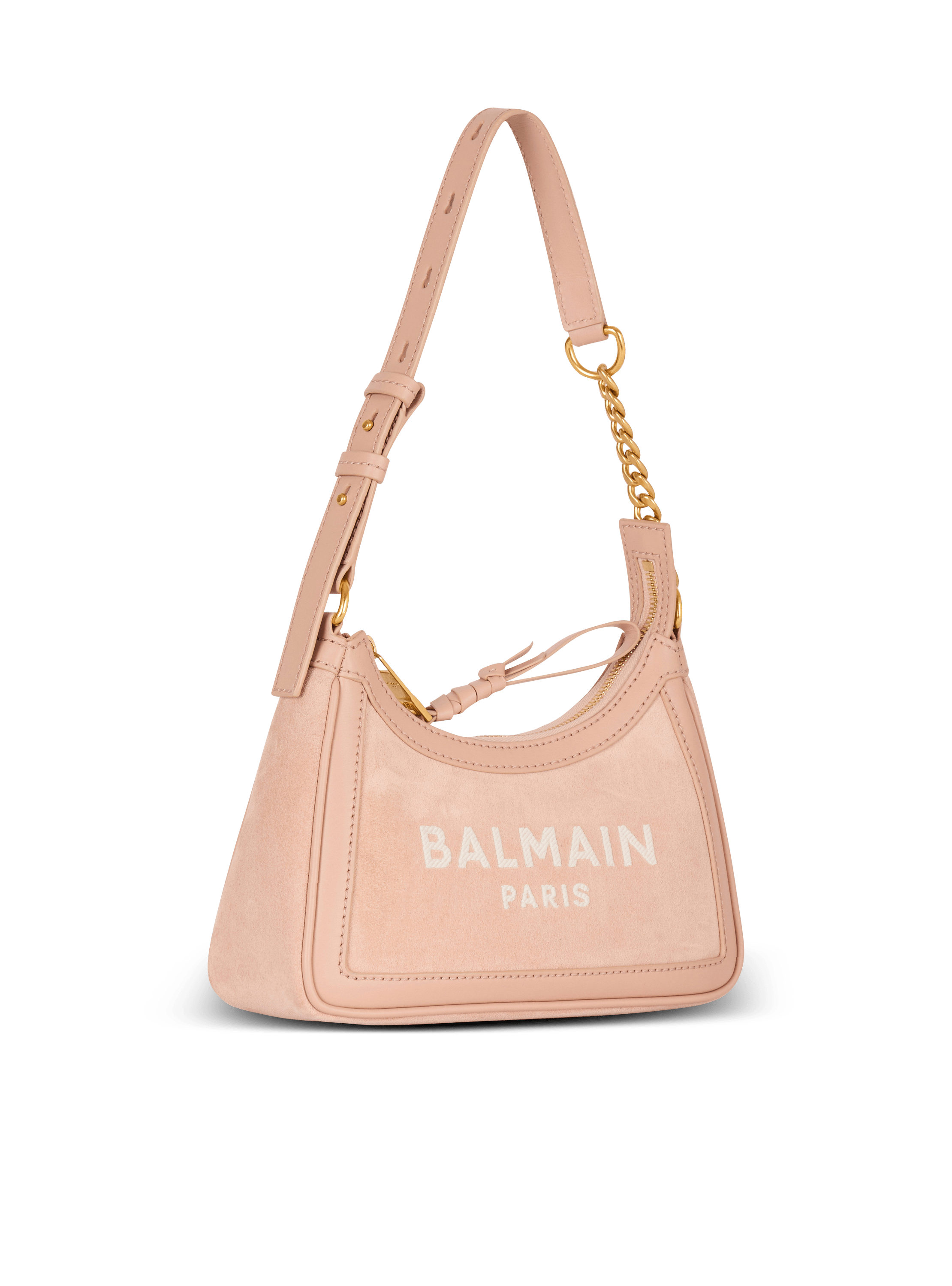 Suede B Army Shoulder bag beige Women BALMAIN