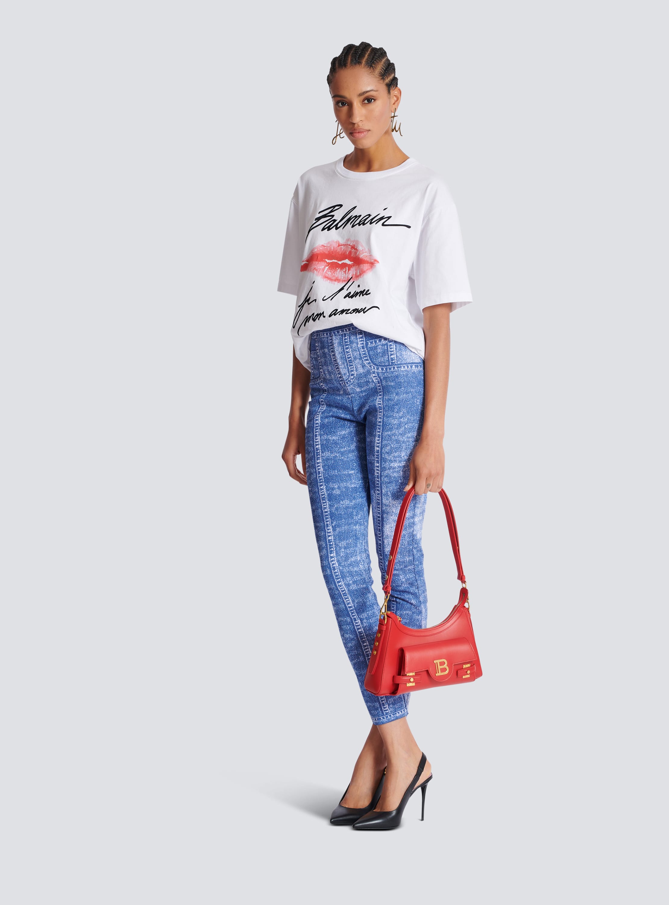 Calfskin B-Buzz Hobo bag - Women | BALMAIN