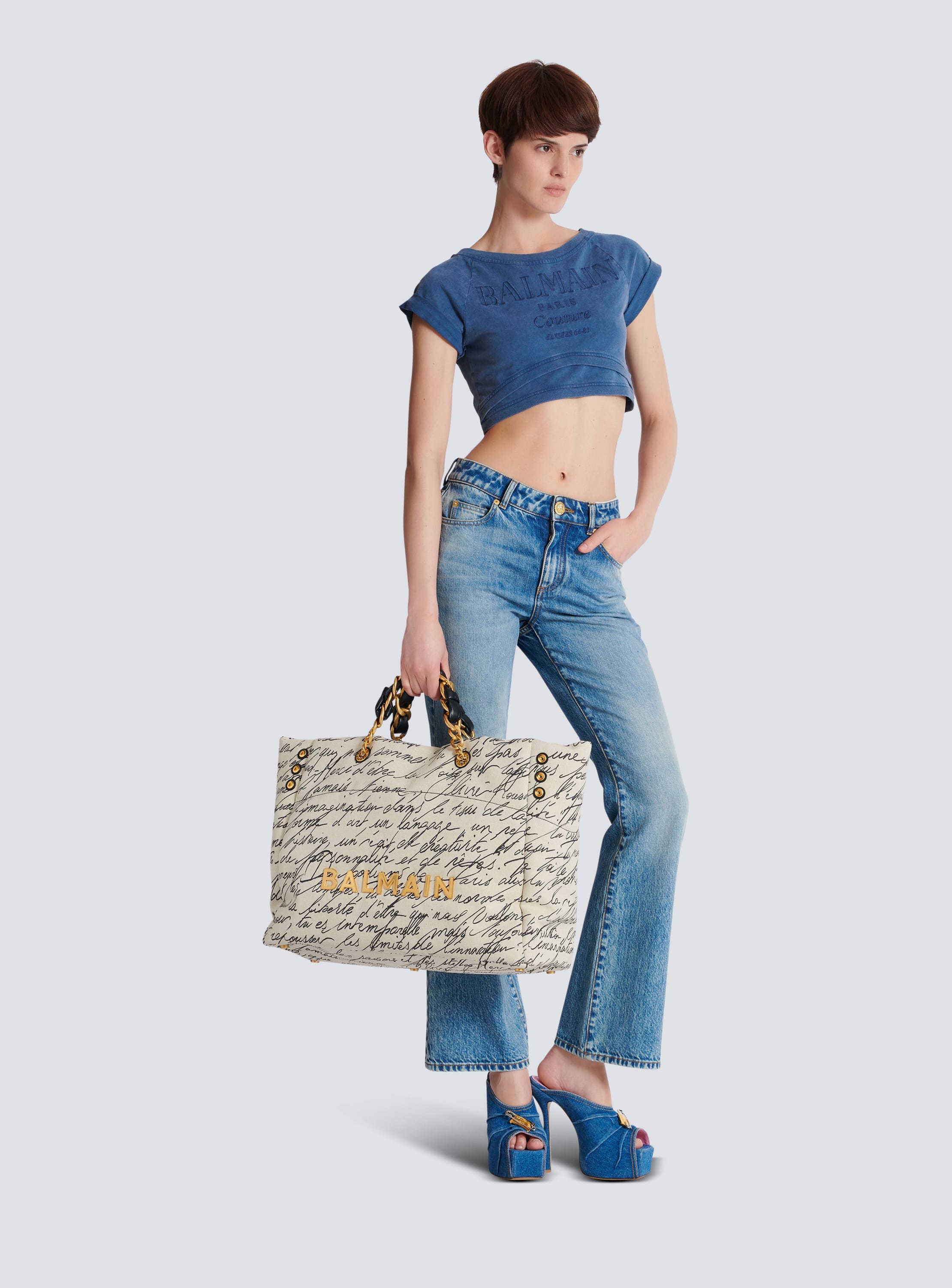 1945 Soft XXL tote bag in printed canvas