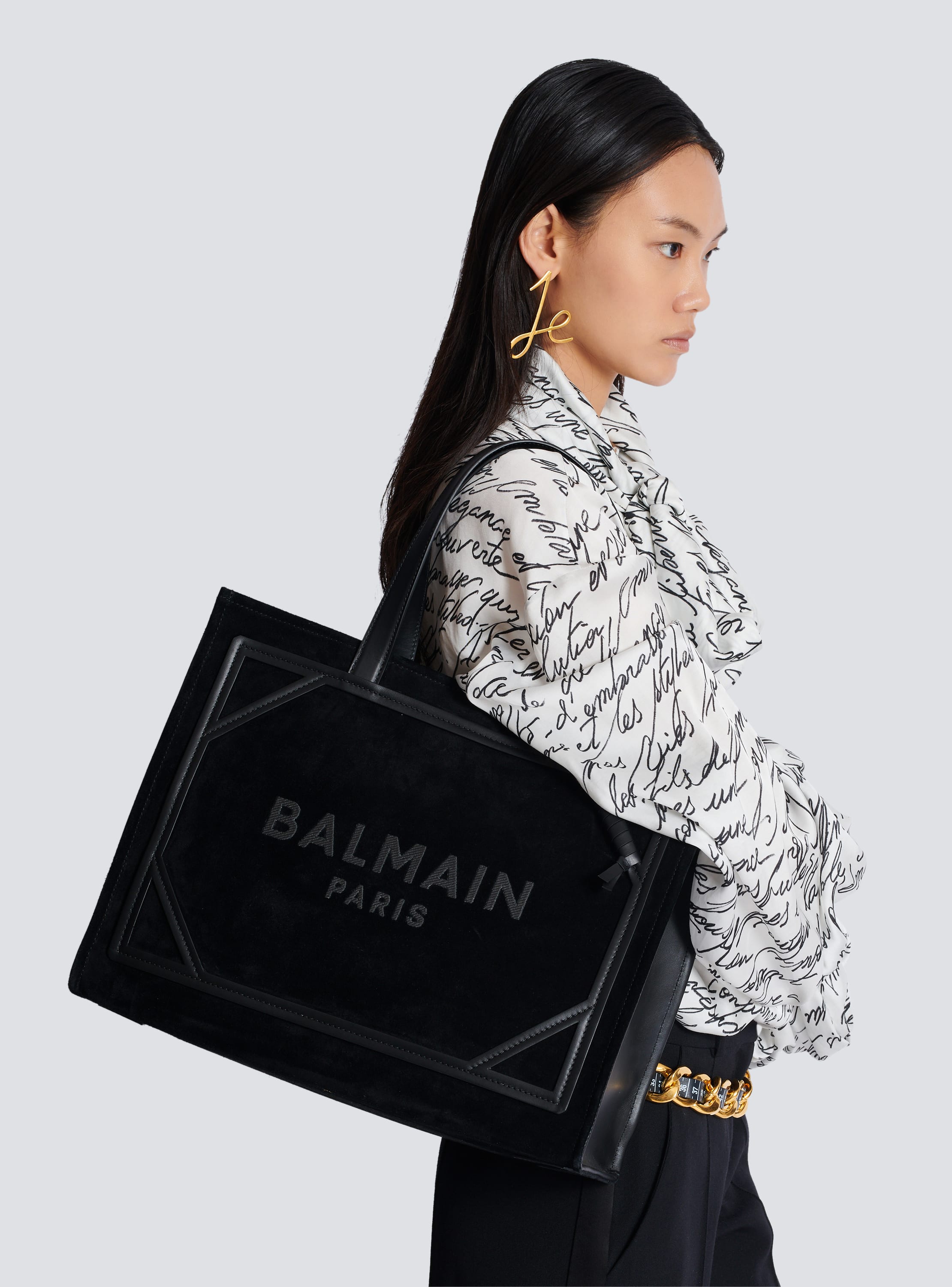 Balmain suede bag sale