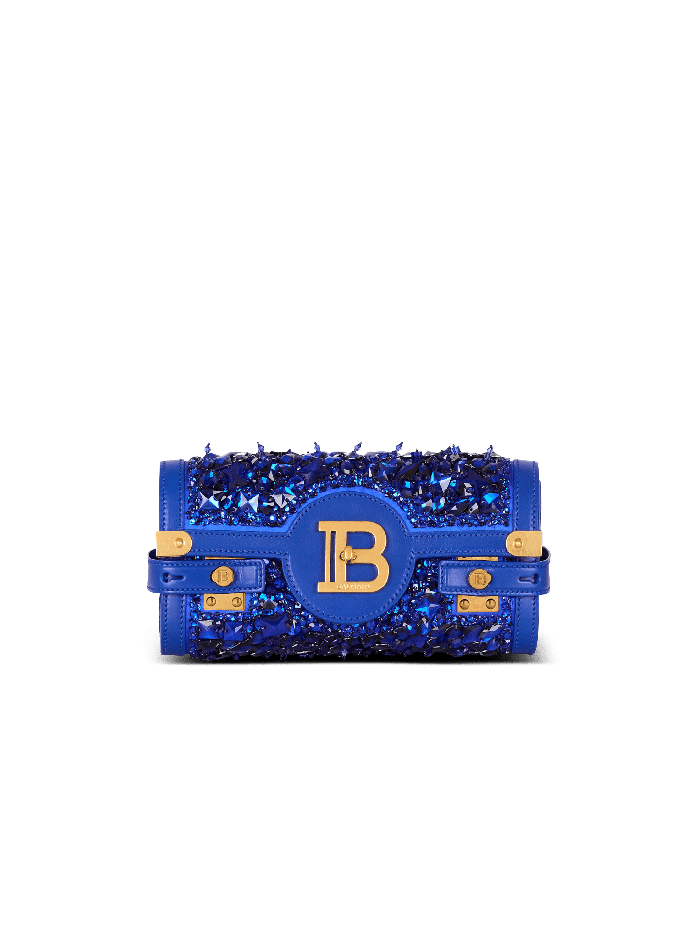 B-Buzz Pouch 23 in leather and embroidered satin