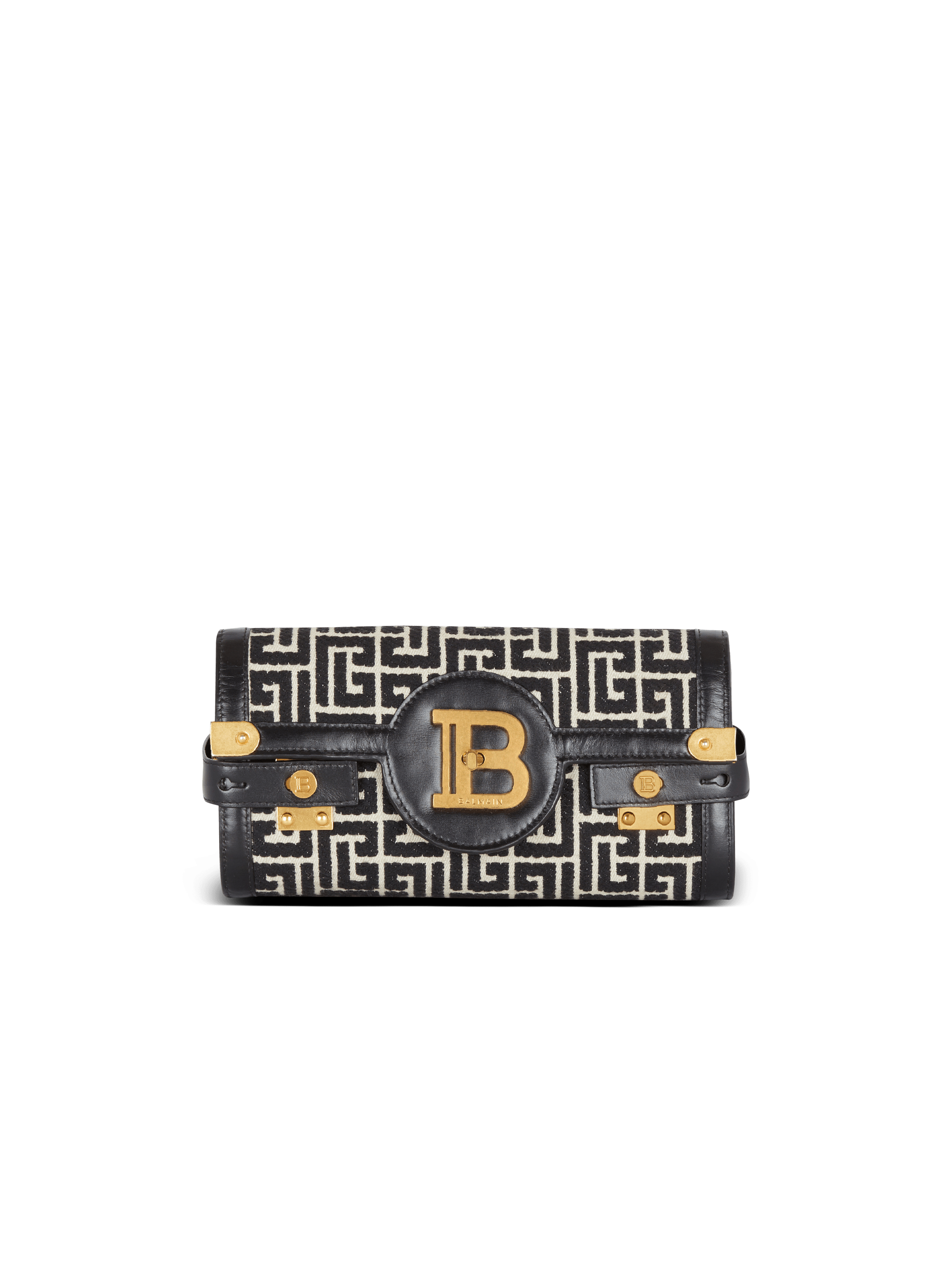 B-Buzz 23 jacquard and leather Clutch bag