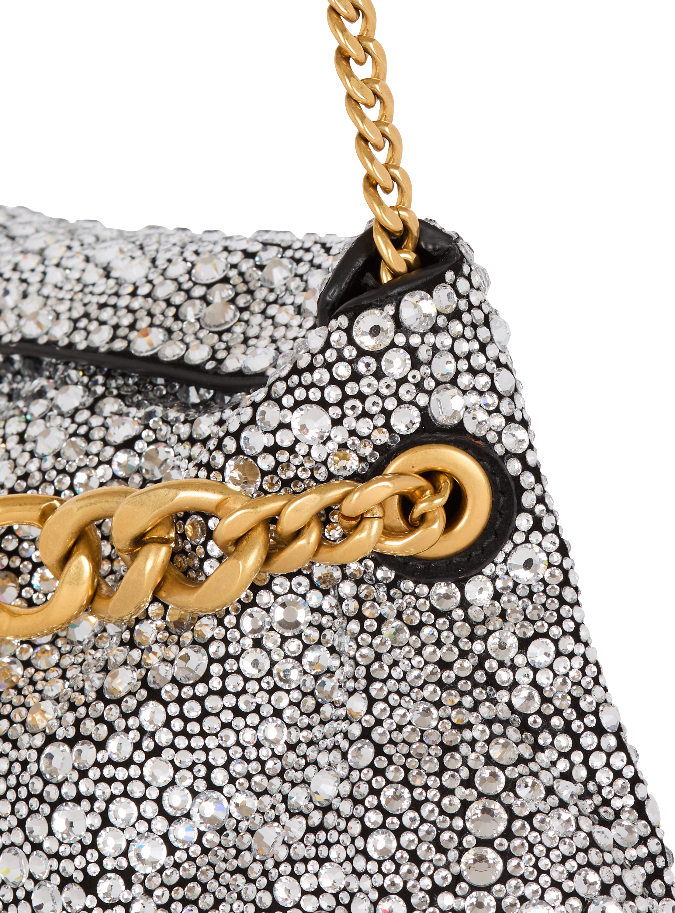1945 Soft suede and rhinestone clutch - Women | BALMAIN