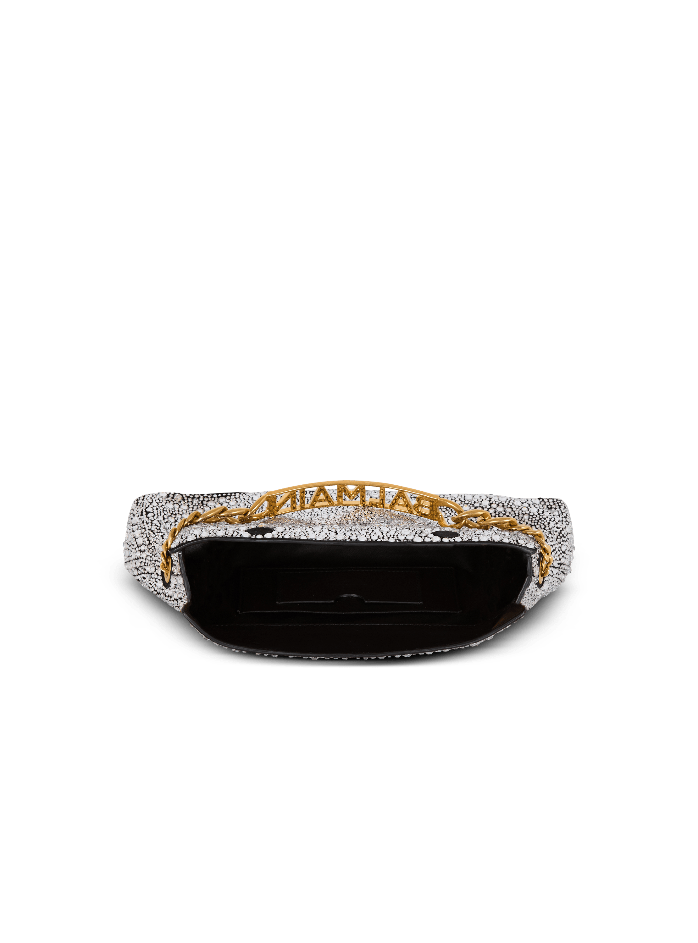1945 Soft suede and rhinestone clutch - Women | BALMAIN
