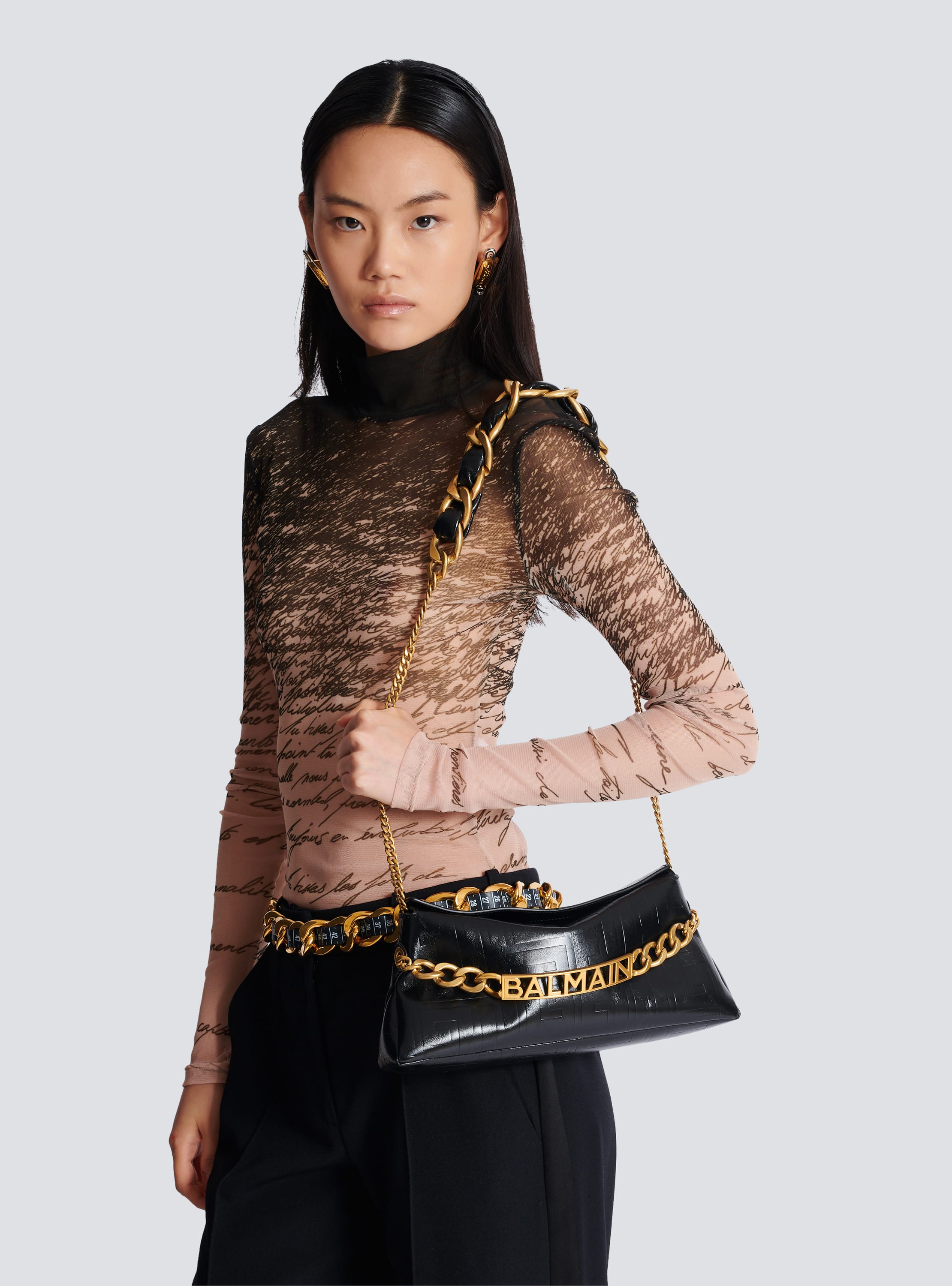 1945 ソフト モノグラムカーフレザー クラッチバッグ - Women | BALMAIN 