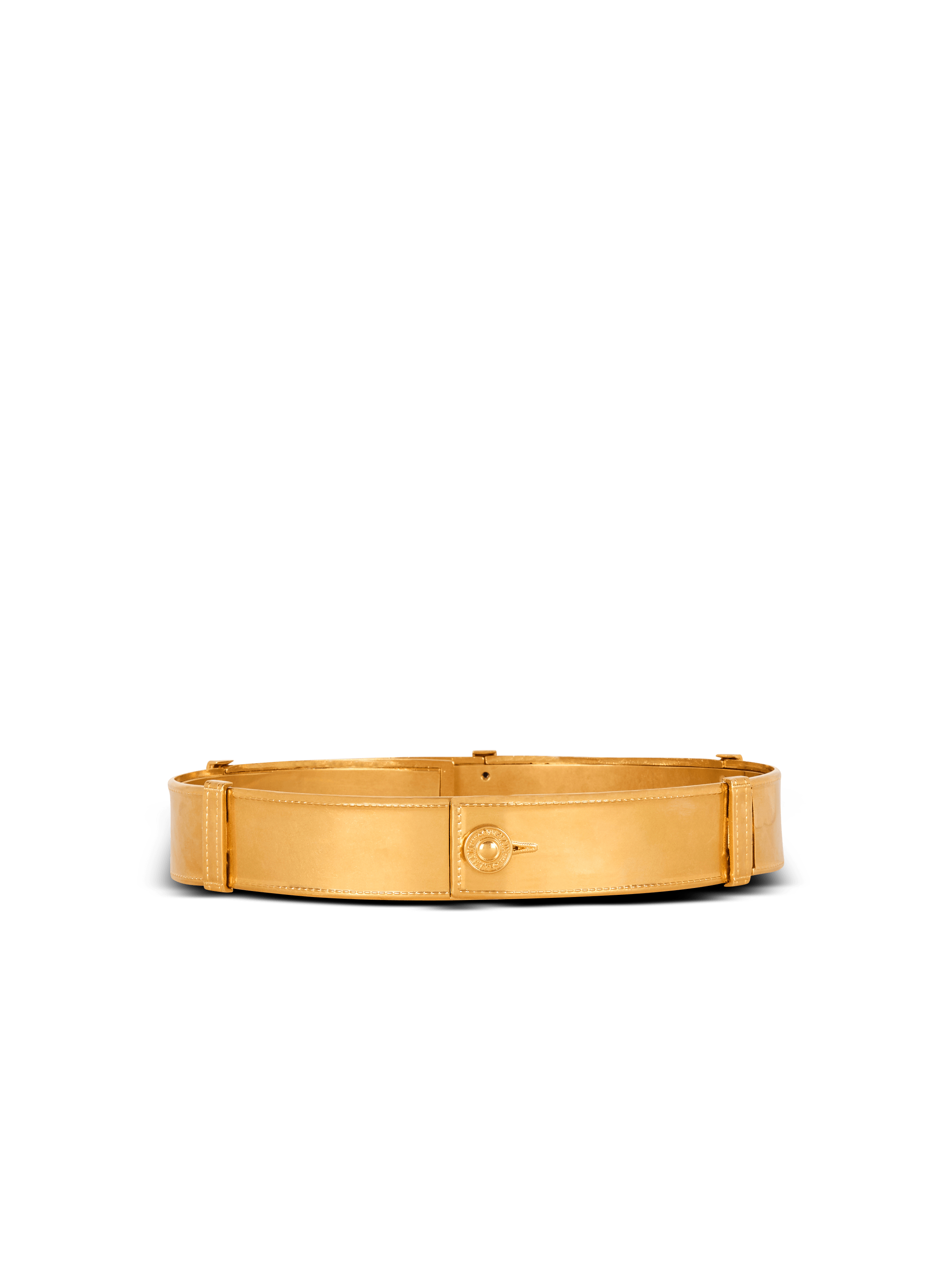 Brass belt with jeans effect