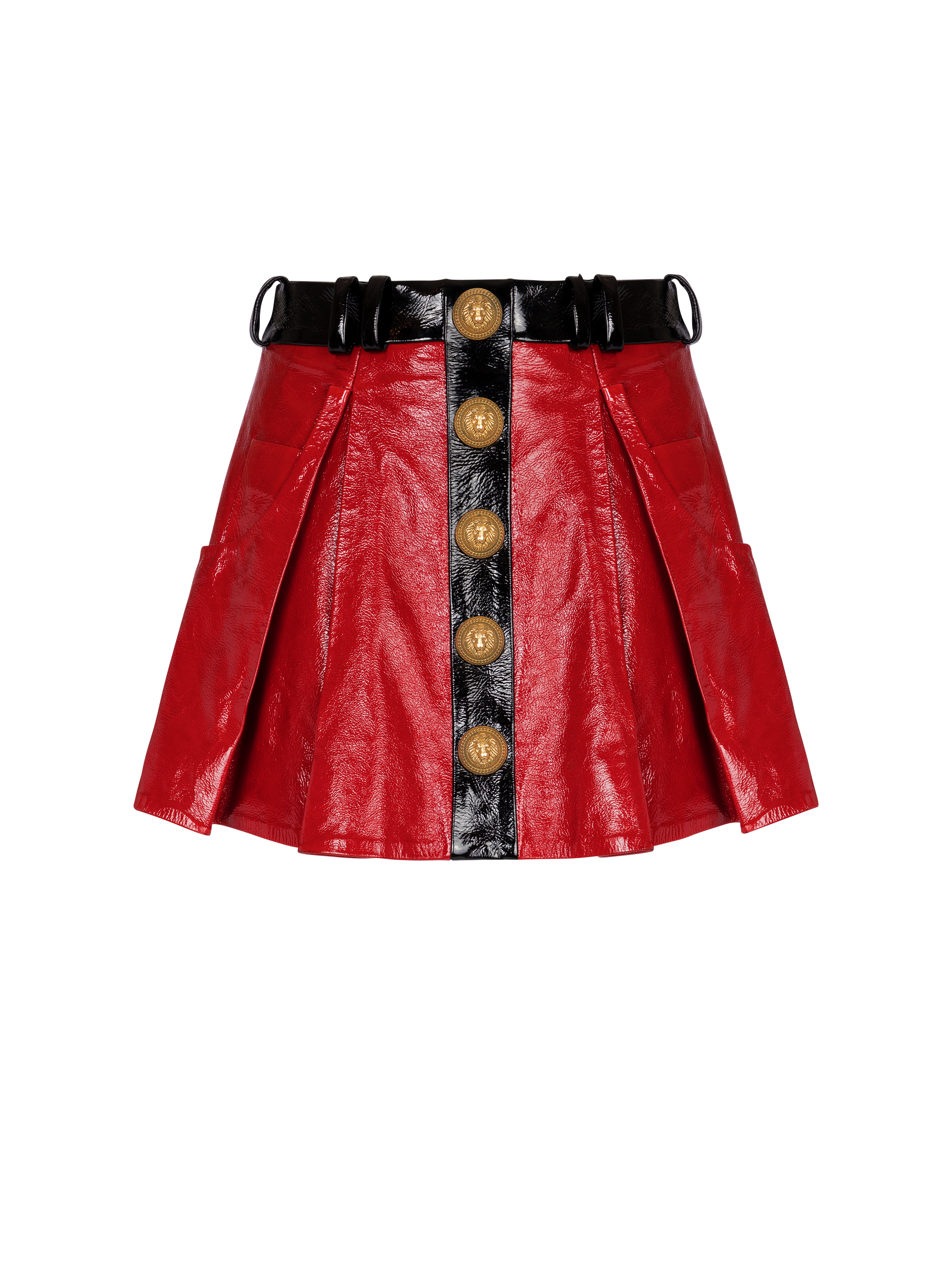 Red patent skirt hotsell