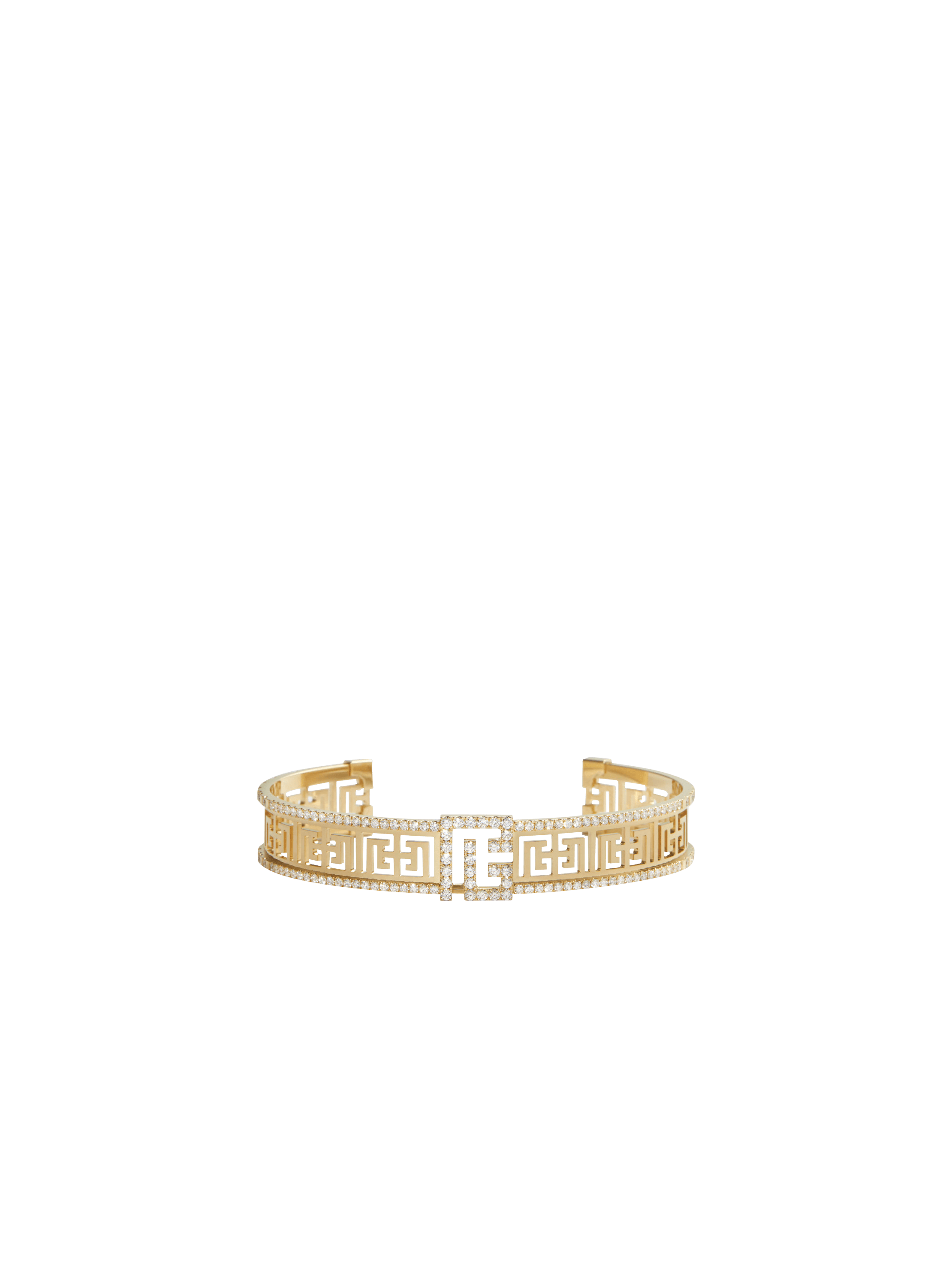 Labyrinth Frieze Pavé Bangle Women & Men BALMAIN